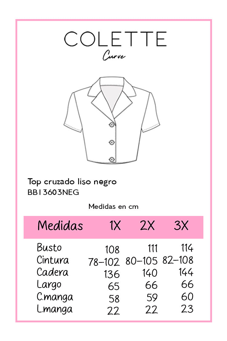 Top cruzado liso