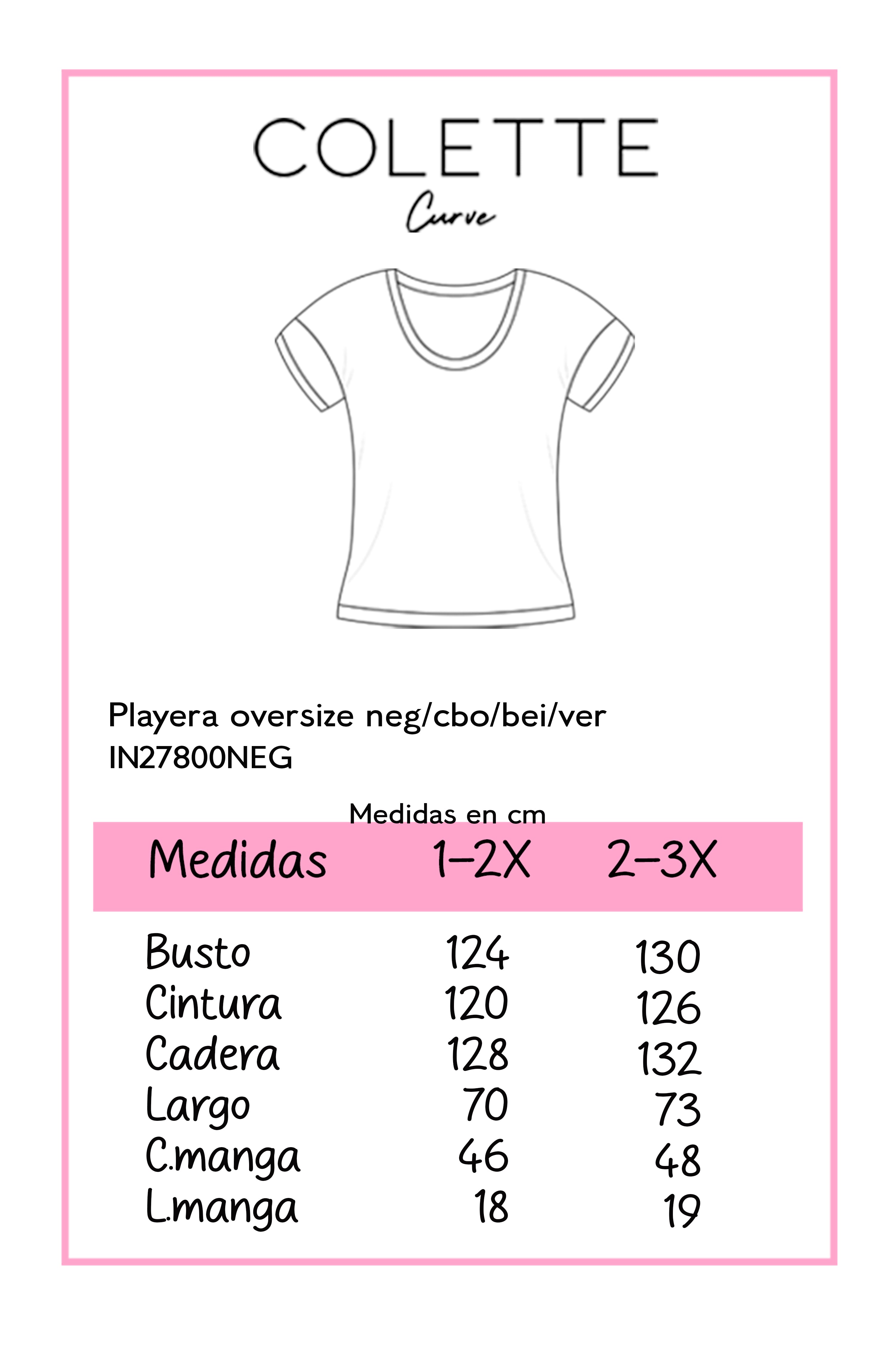 Playera Curvy Oversize Algodón Stretch Comodidad Urbana