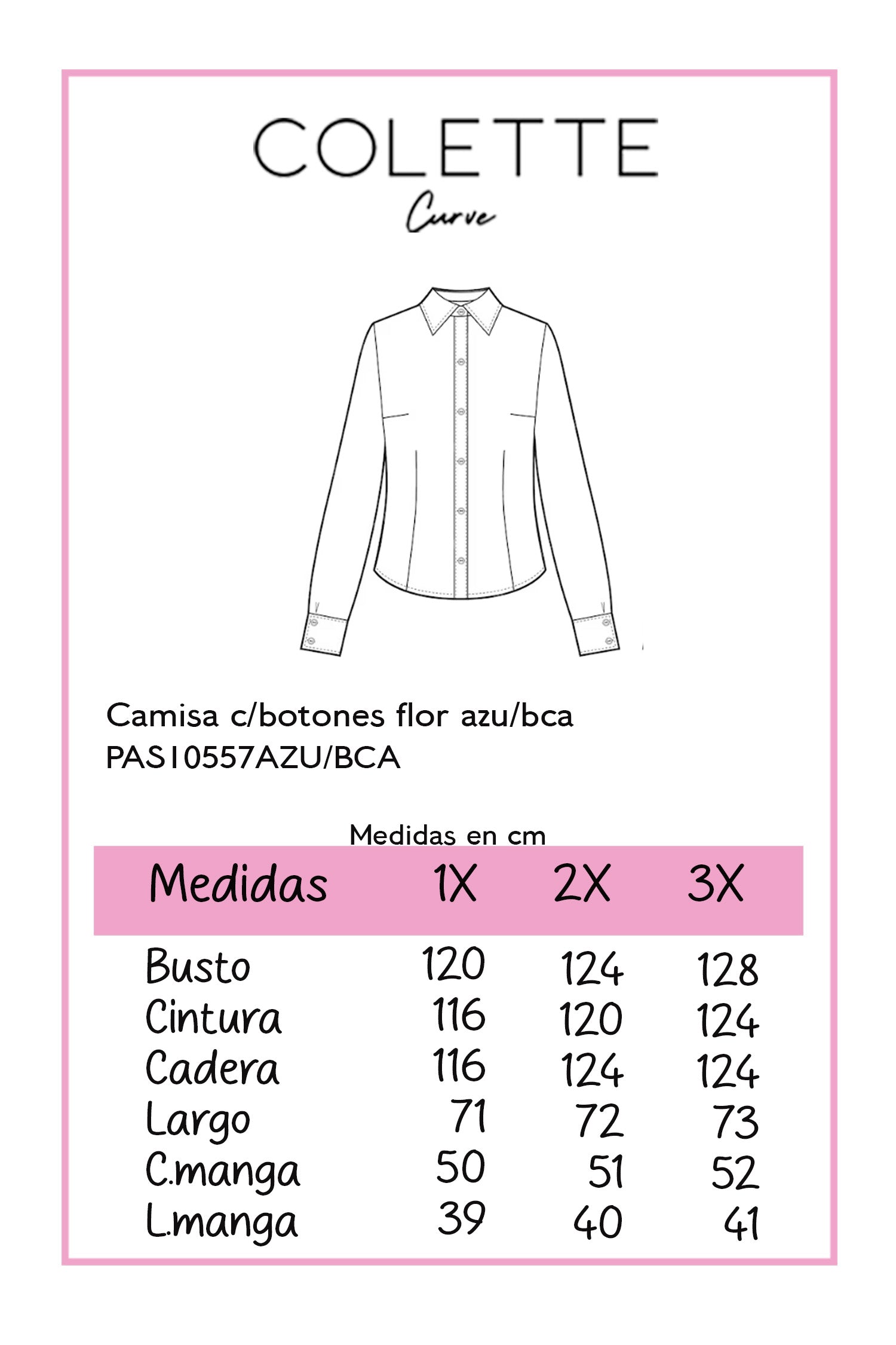 Camisa c/botones en flor