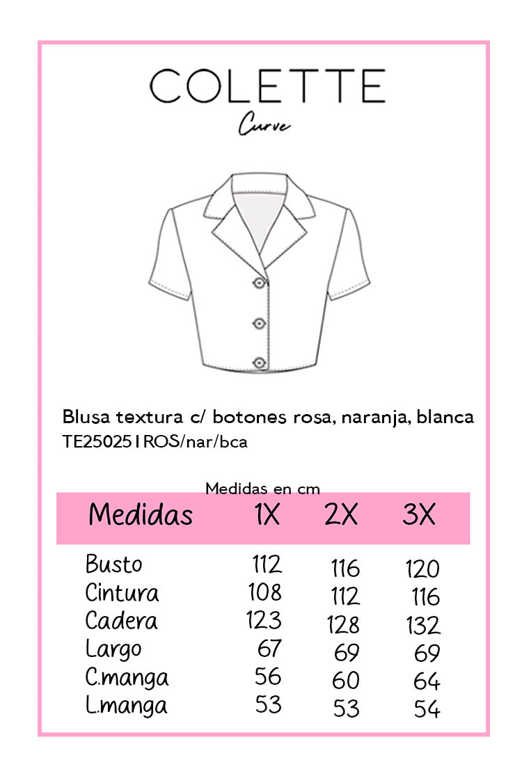Blusa textura c/ botones