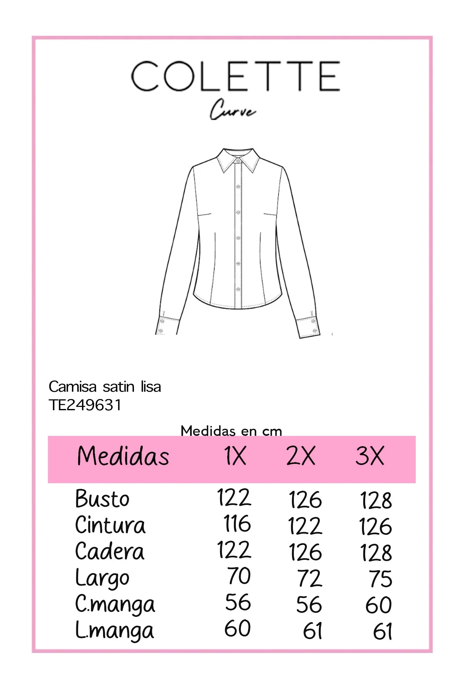 Camisa satin lisa chedron