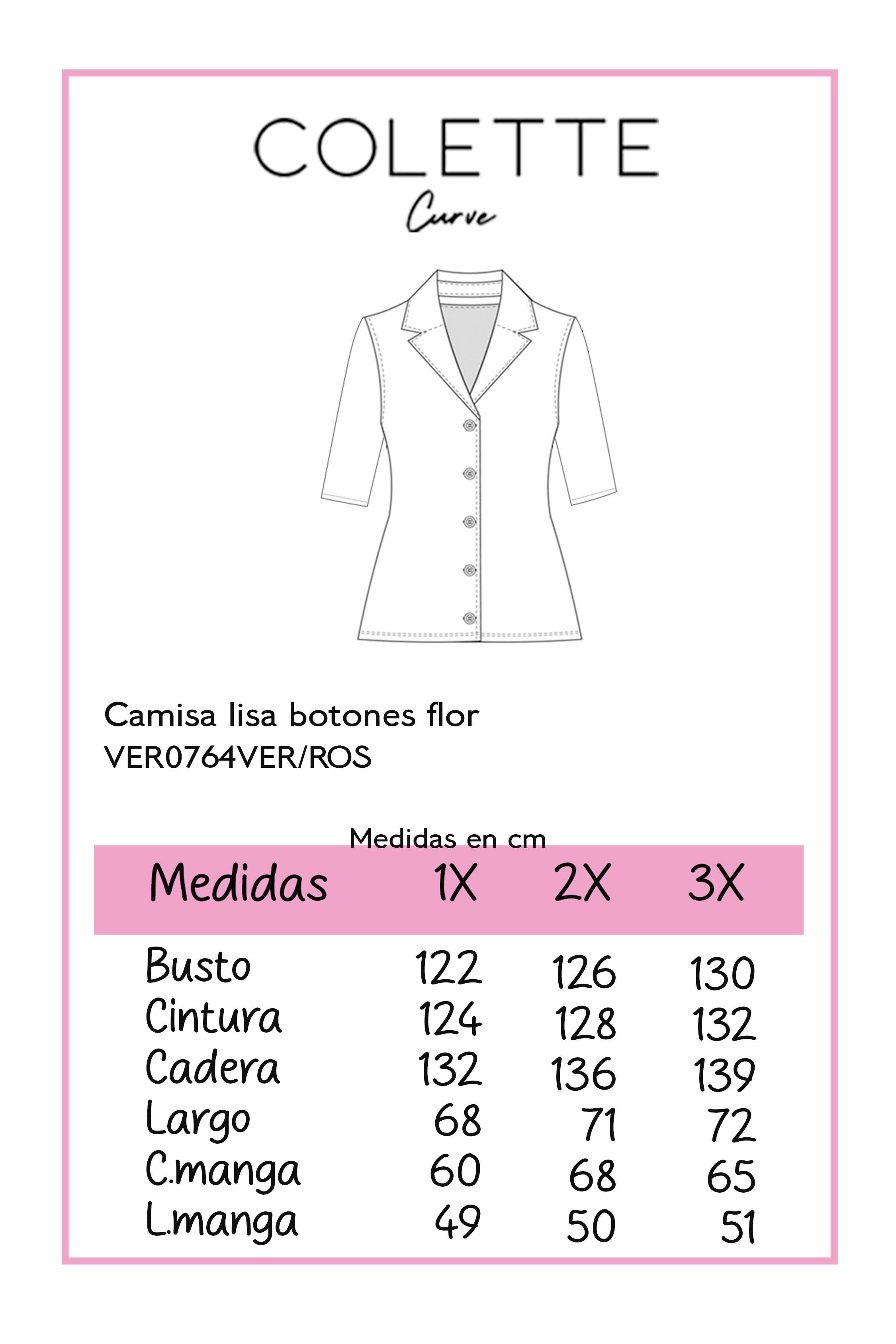 Blusa lisa botones flor