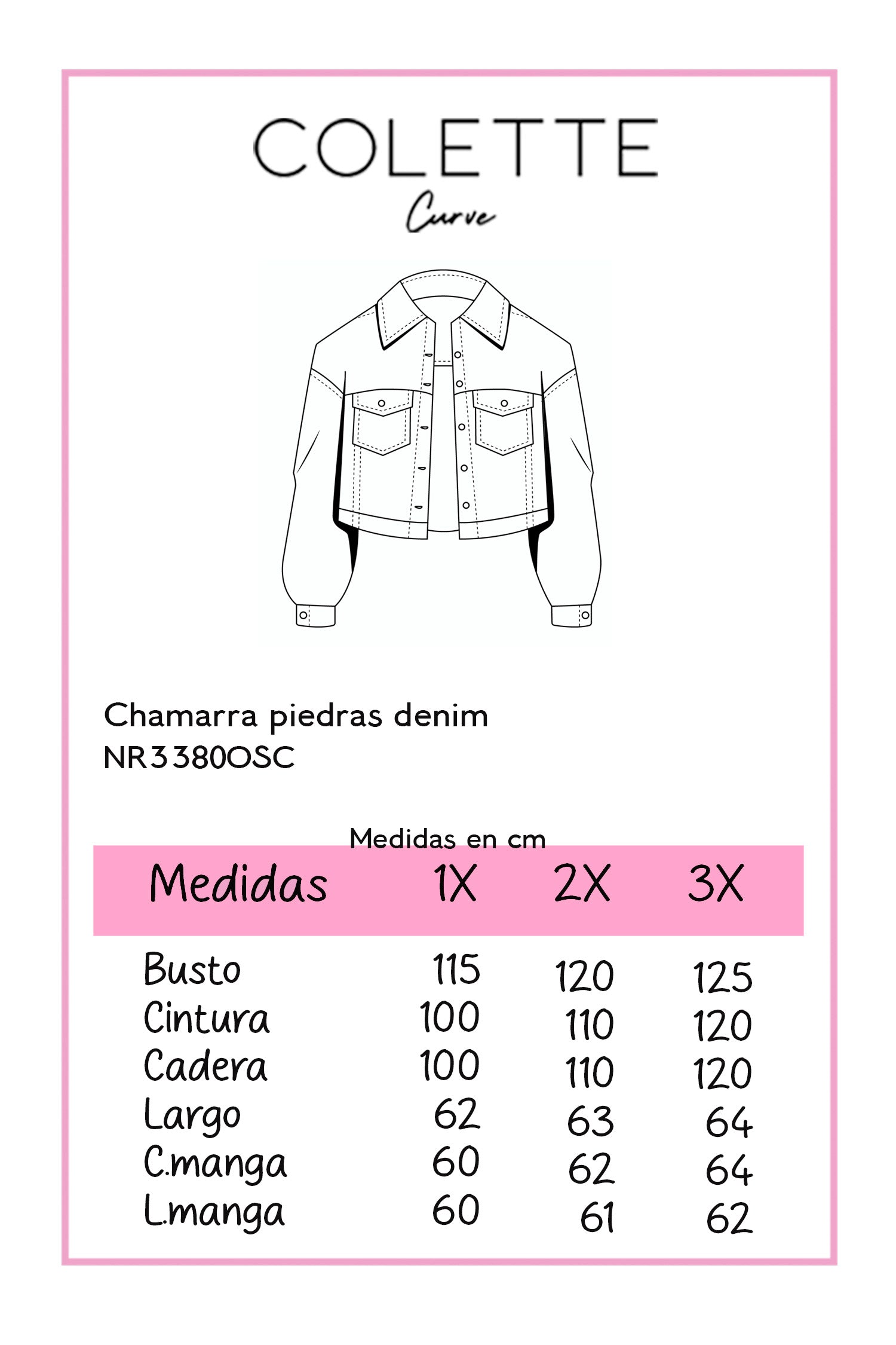 Chaqueta piedras denim osc