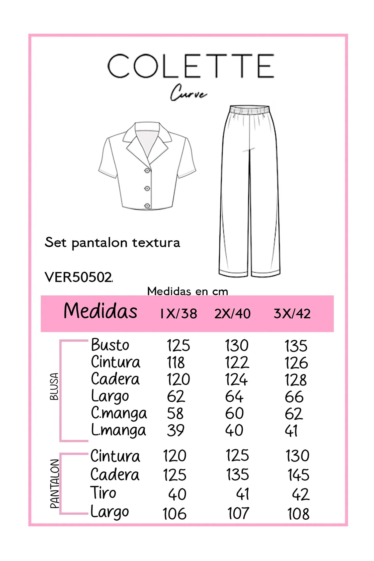 Conjunto de 2 piezas de camisa y pantalón. Elástico en cintura para vacaciones y fiestas de dia.