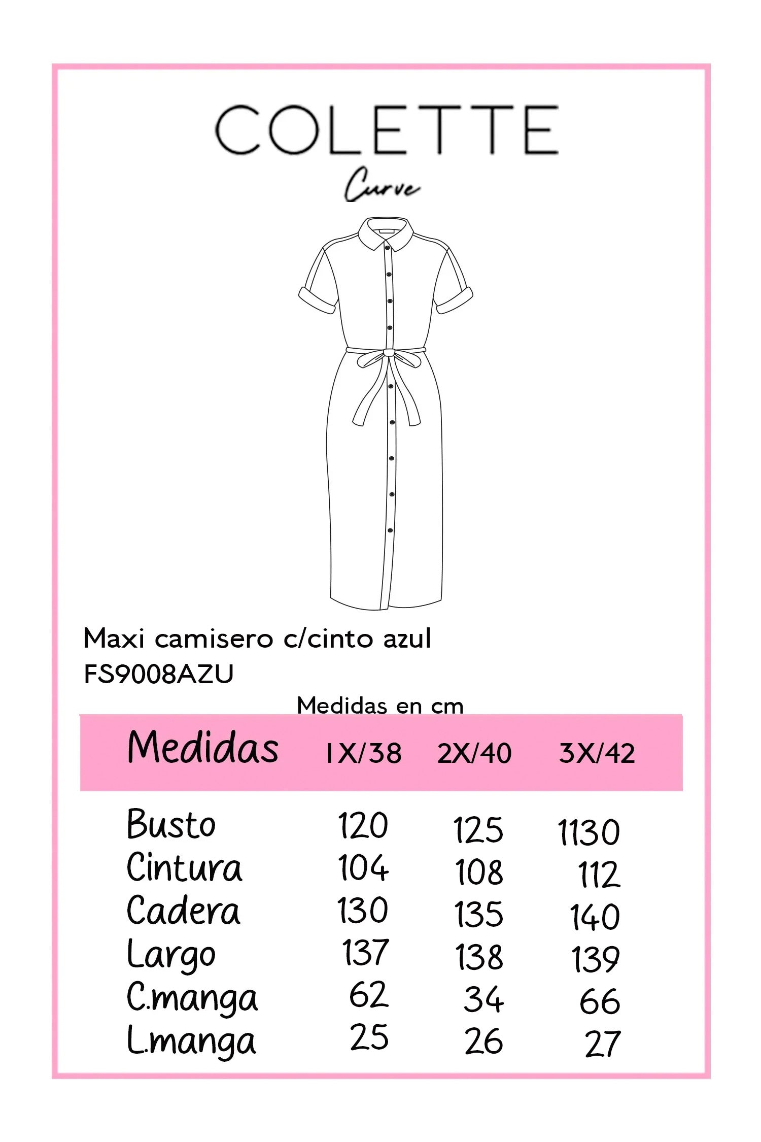 Vestido Midi Curvy Azul Tipo Denim con Pespuntes Blancos y Cinturón
