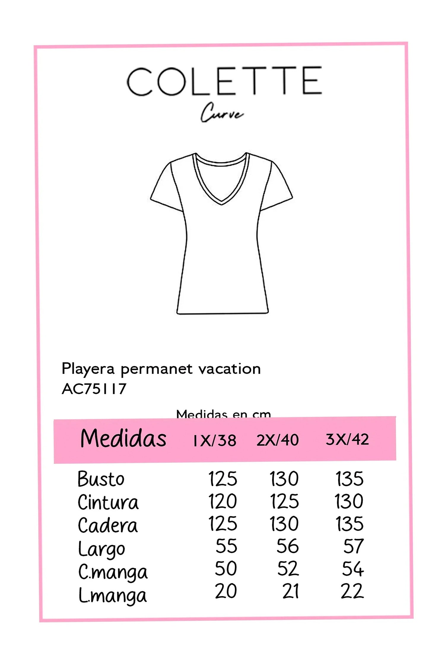 Playera Crop Curvy Permanent Vacation con Bordado en Mangas