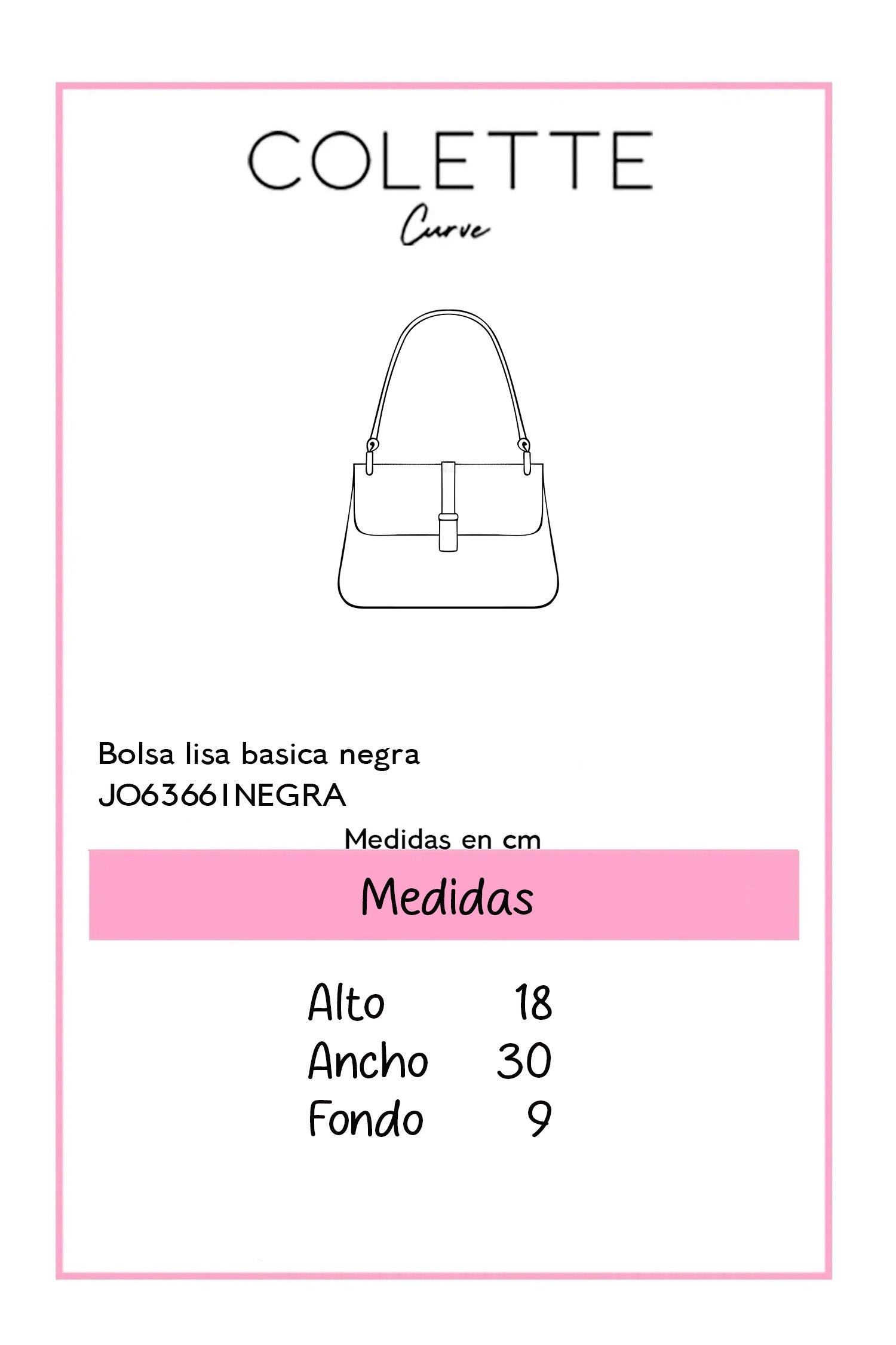 Bolsa Lisa Básica Hombro Negra