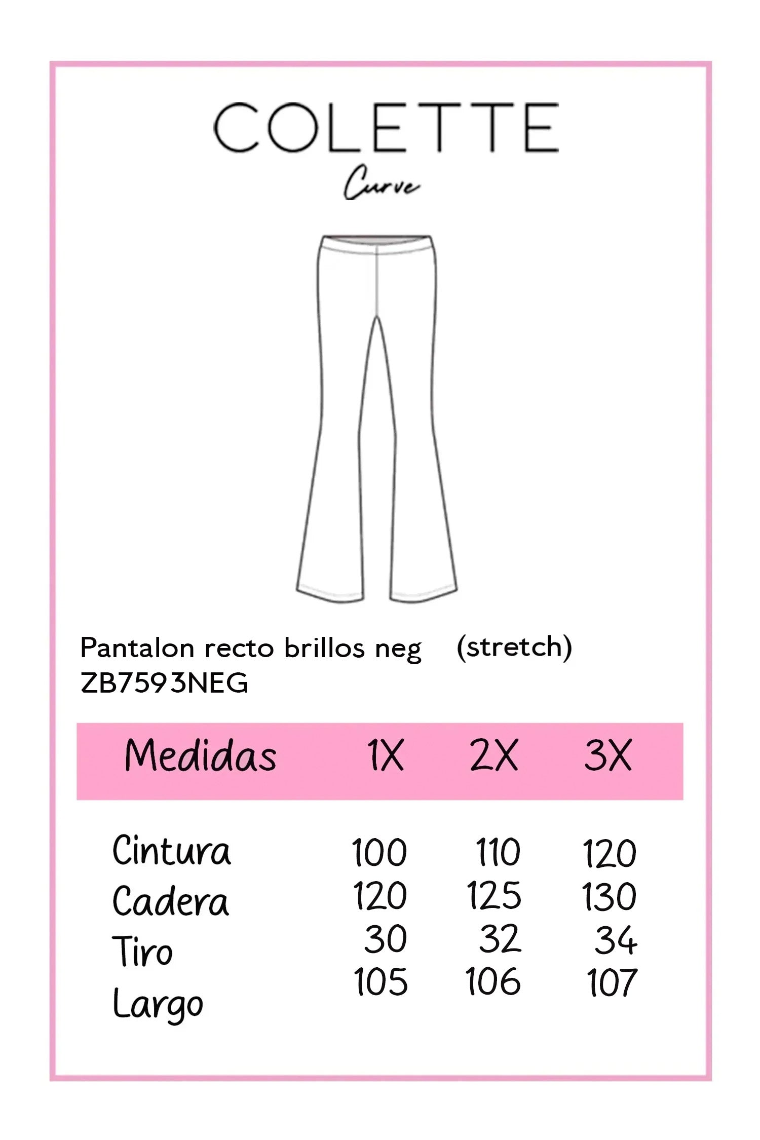 Pantalon recto con brillos