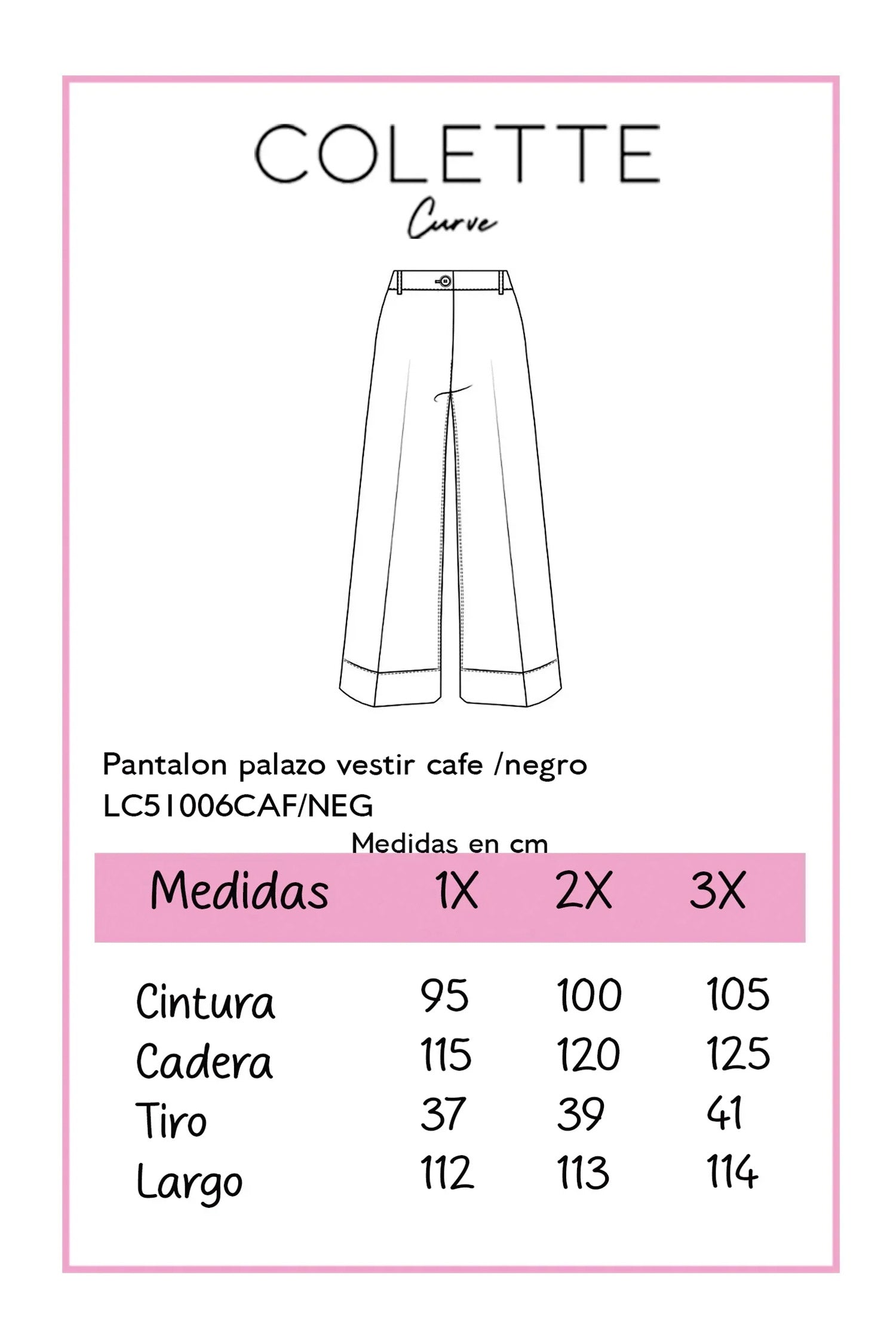 Pantalon palazo vestir neg