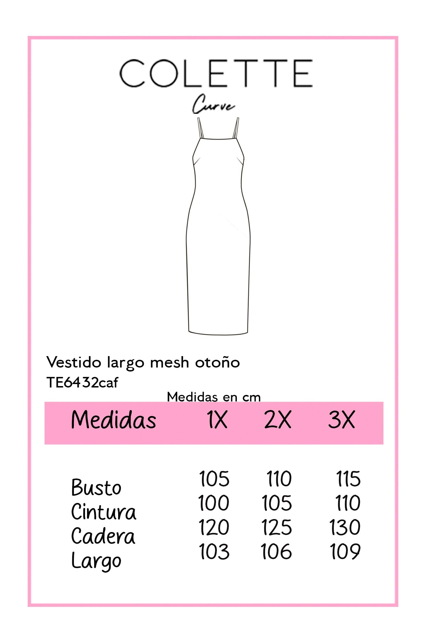 Vestido largo mesh otoño