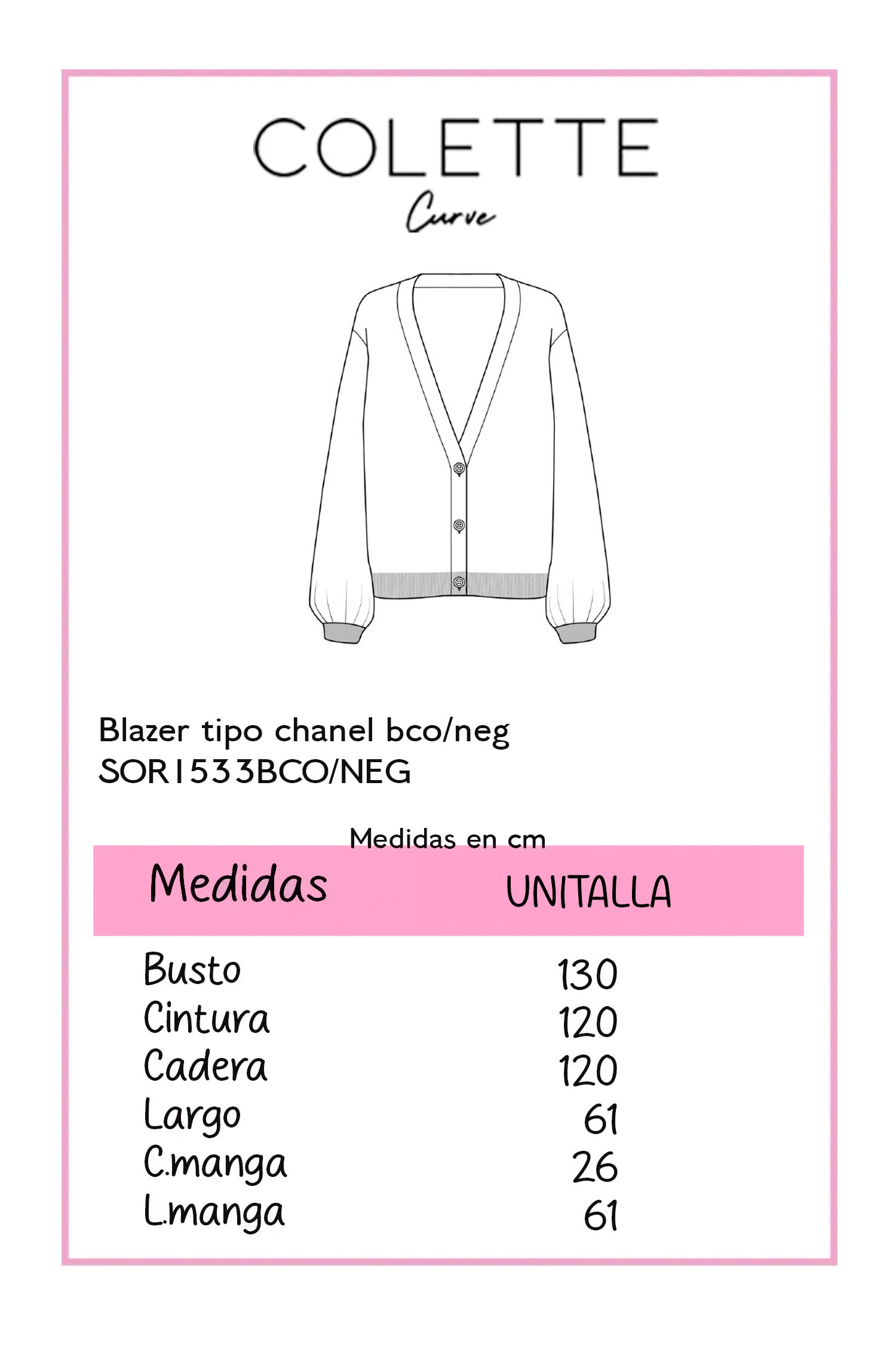 blazer tipo chanel negro