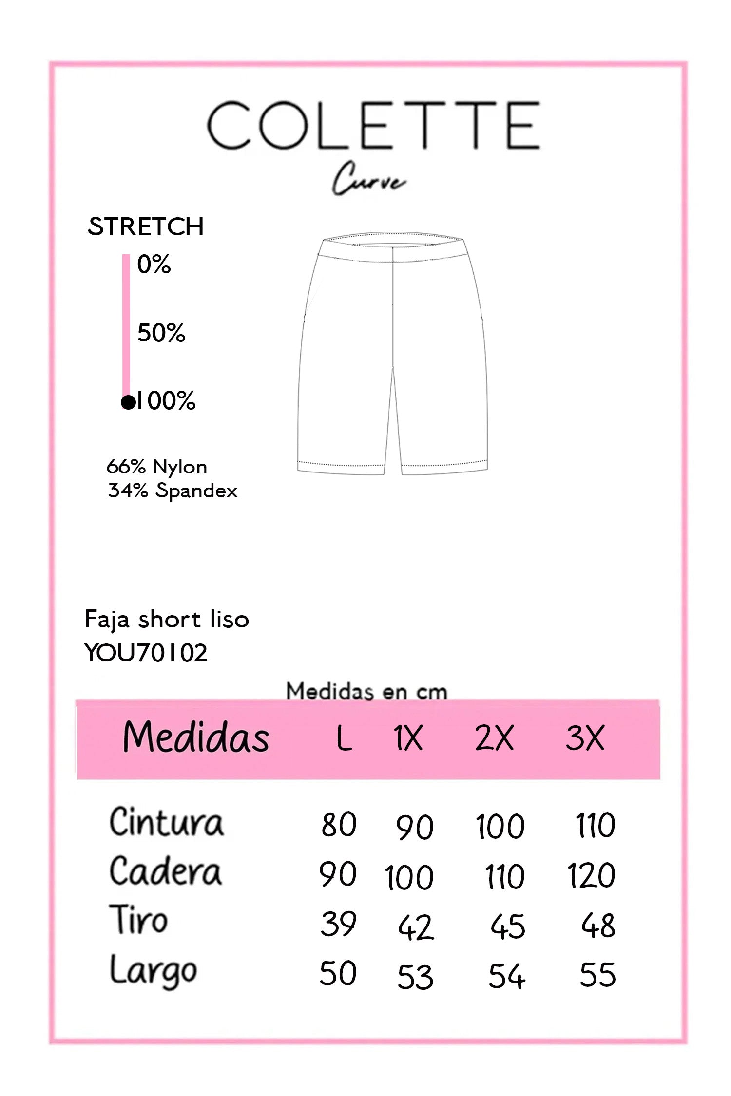 Short Faja Curvy Sin Costuras Control Cintura y Abdomen