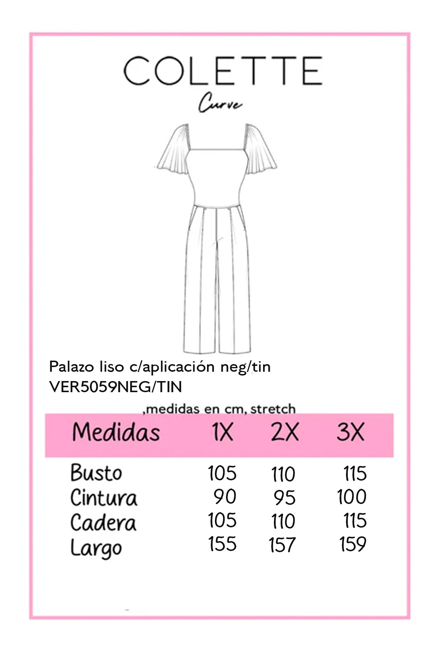 Palazo liso con aplicación neg