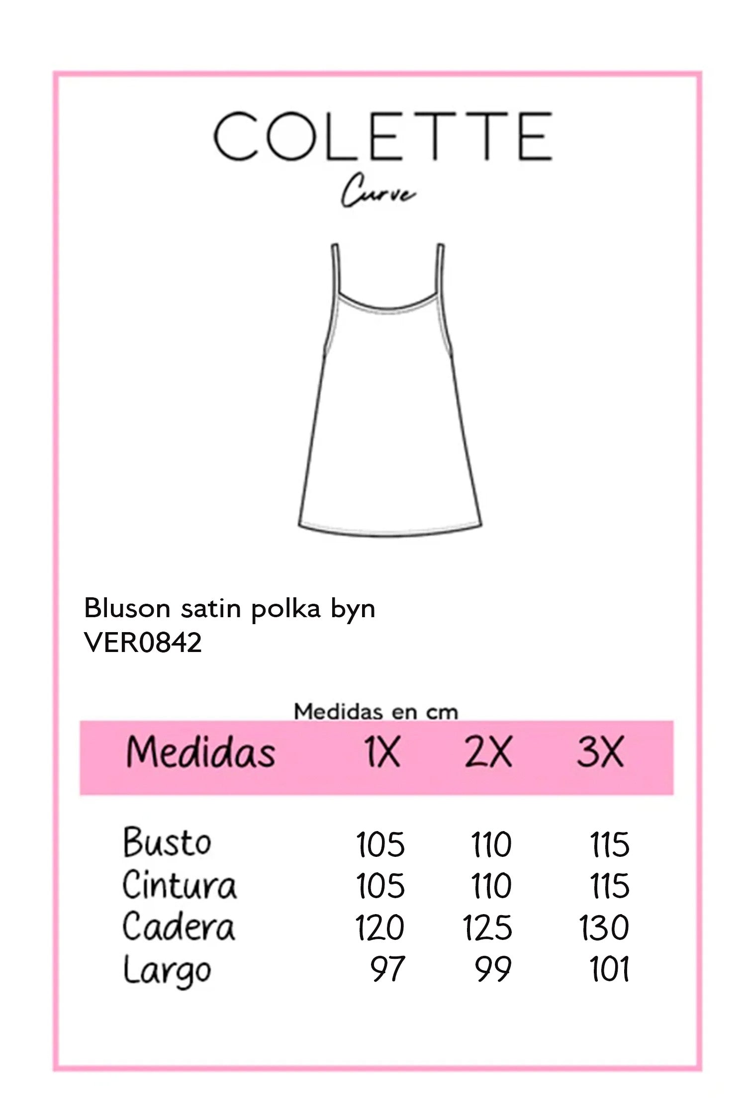 Blusón satin polka byn