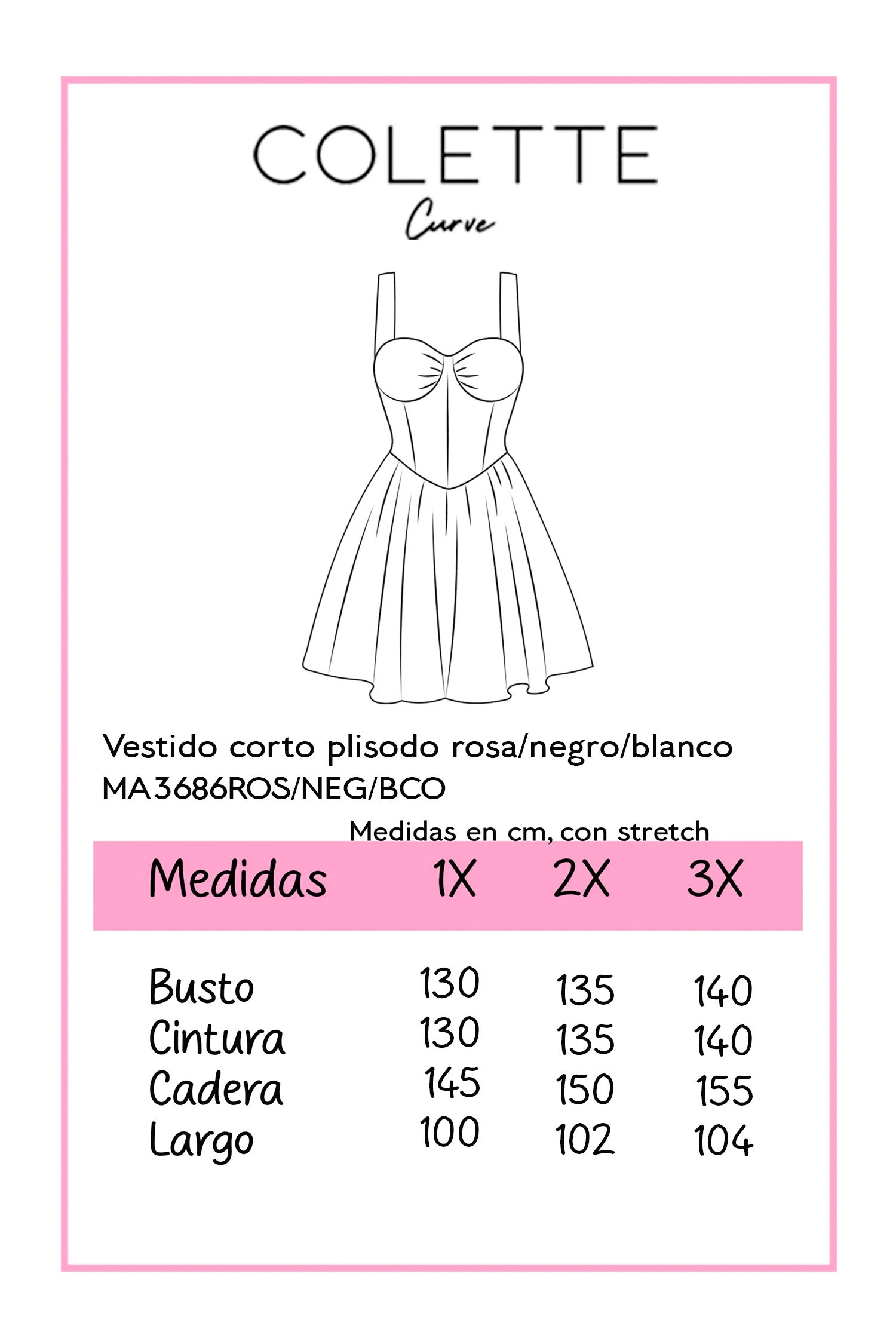 Vestido coqueto de gasa pliegues con forro. Sin mangas. Adecuado para bautizos, boda o jardín.
