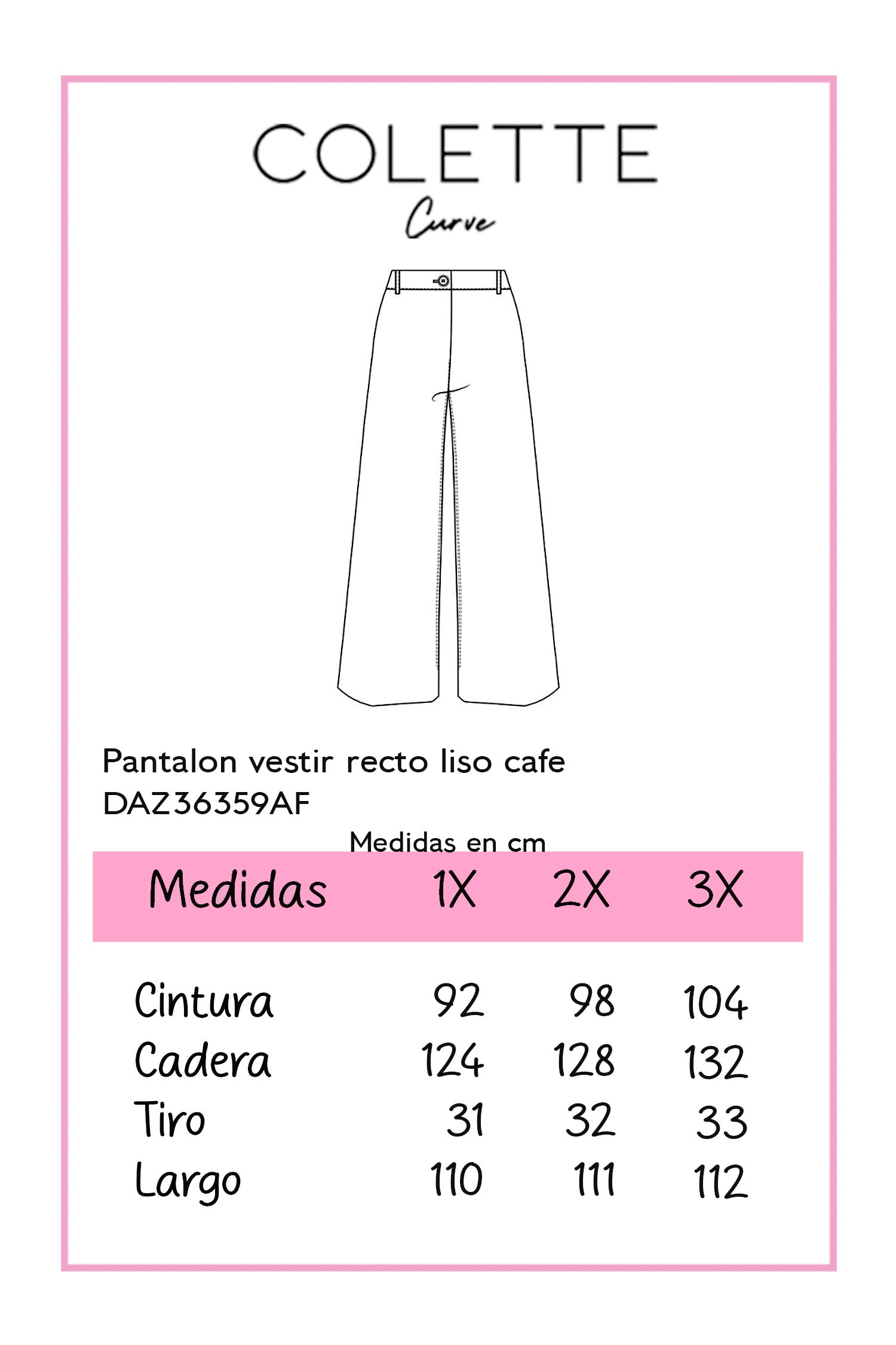 Pantalón de Vestir Curvy Chocolate Recto | Tiro Alto Estilizador