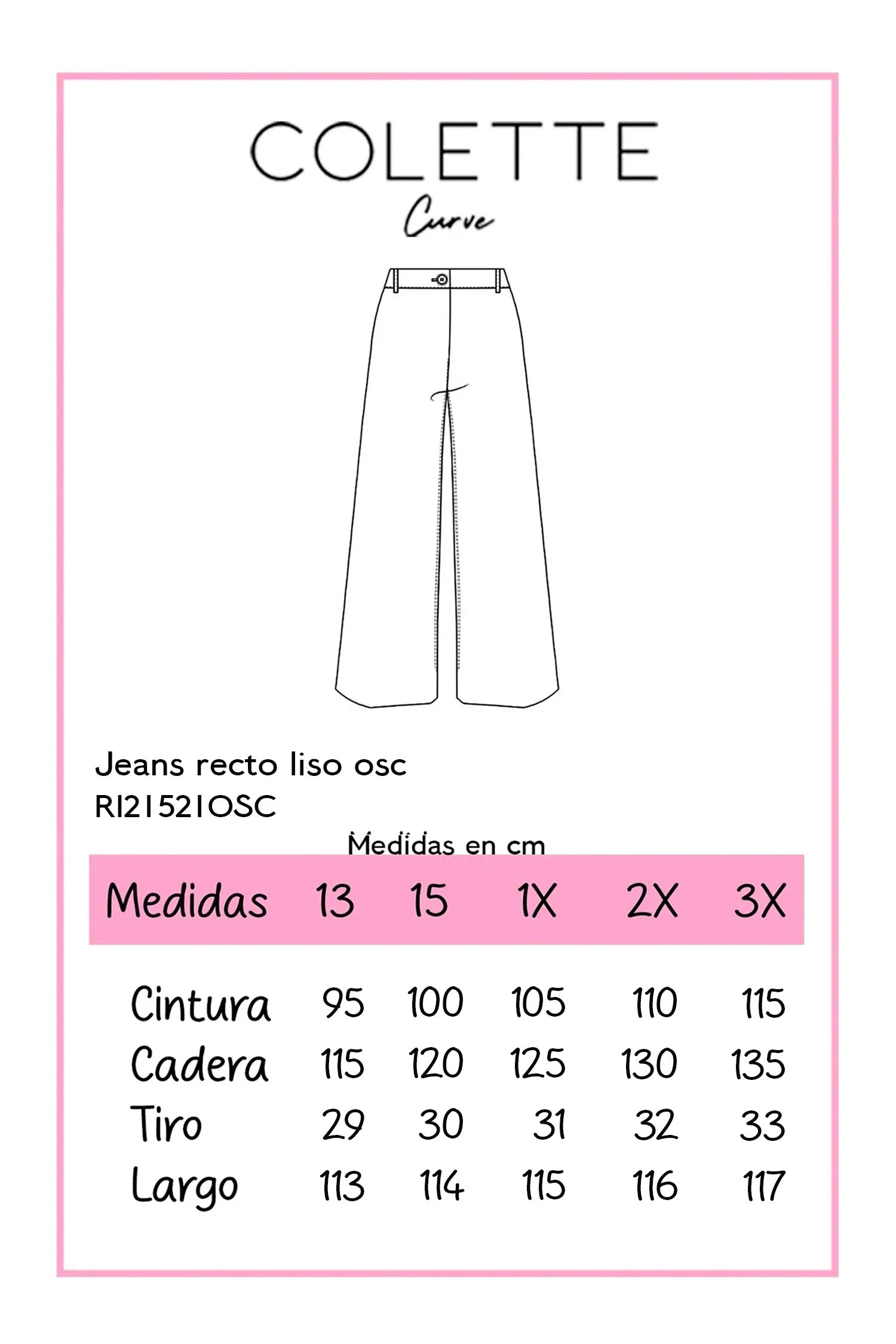 Jeans Curvy Recto Oscuro Tiro Alto Stretch Realza Curvas