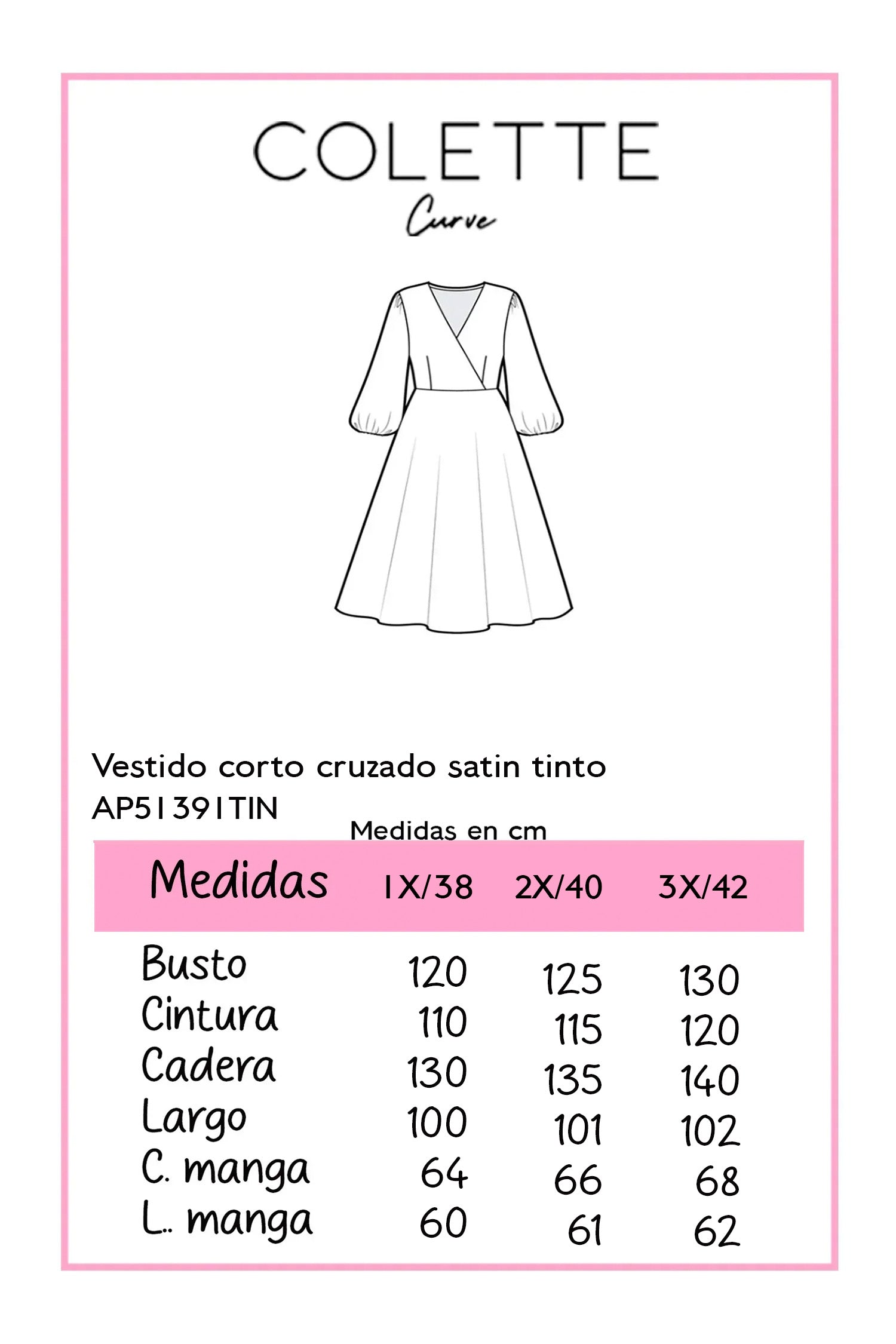 Vestido corto cruzado satin tinto
