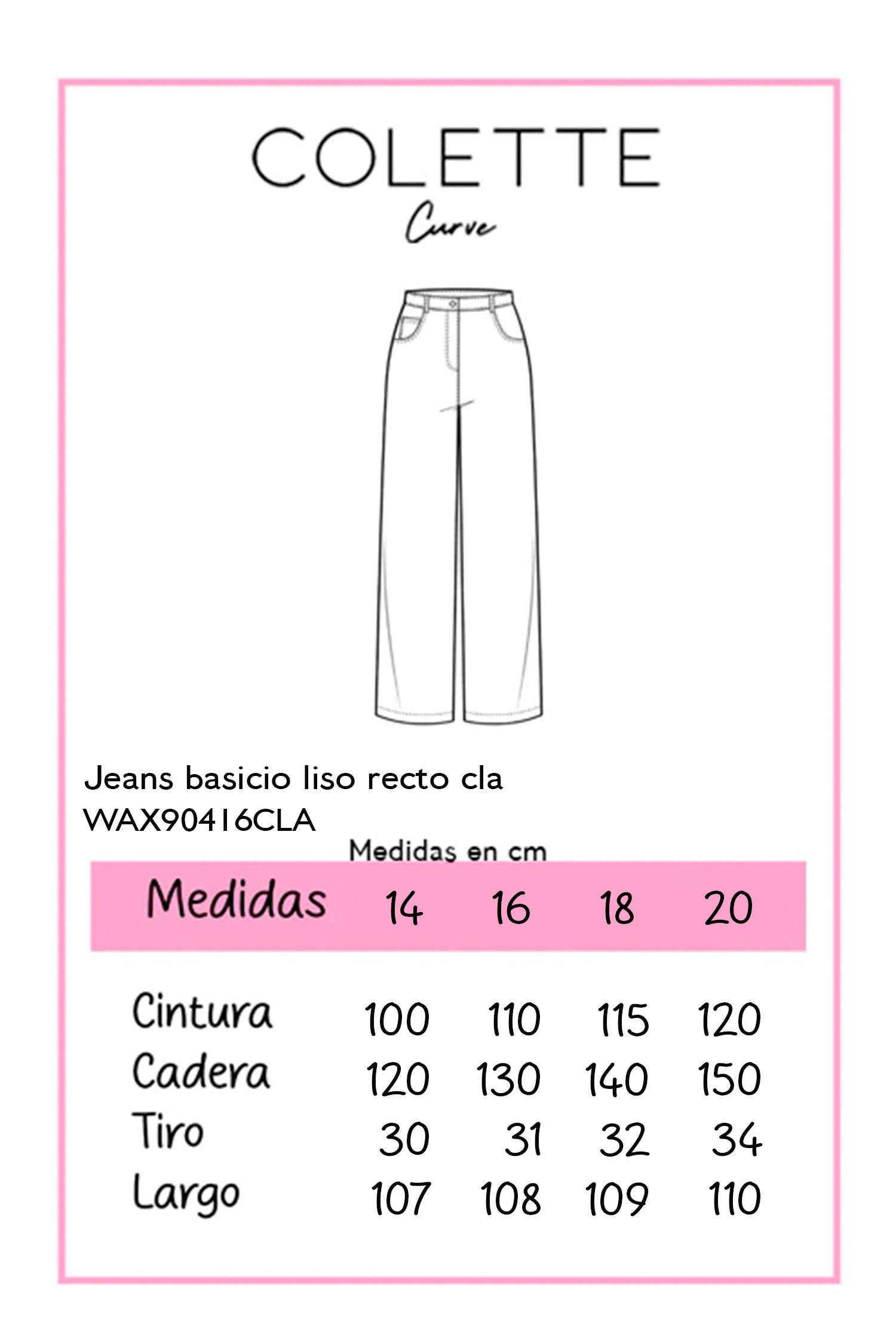 Jeans Curvy Recto Claro Stretch que Realza Curvas y Estiliza