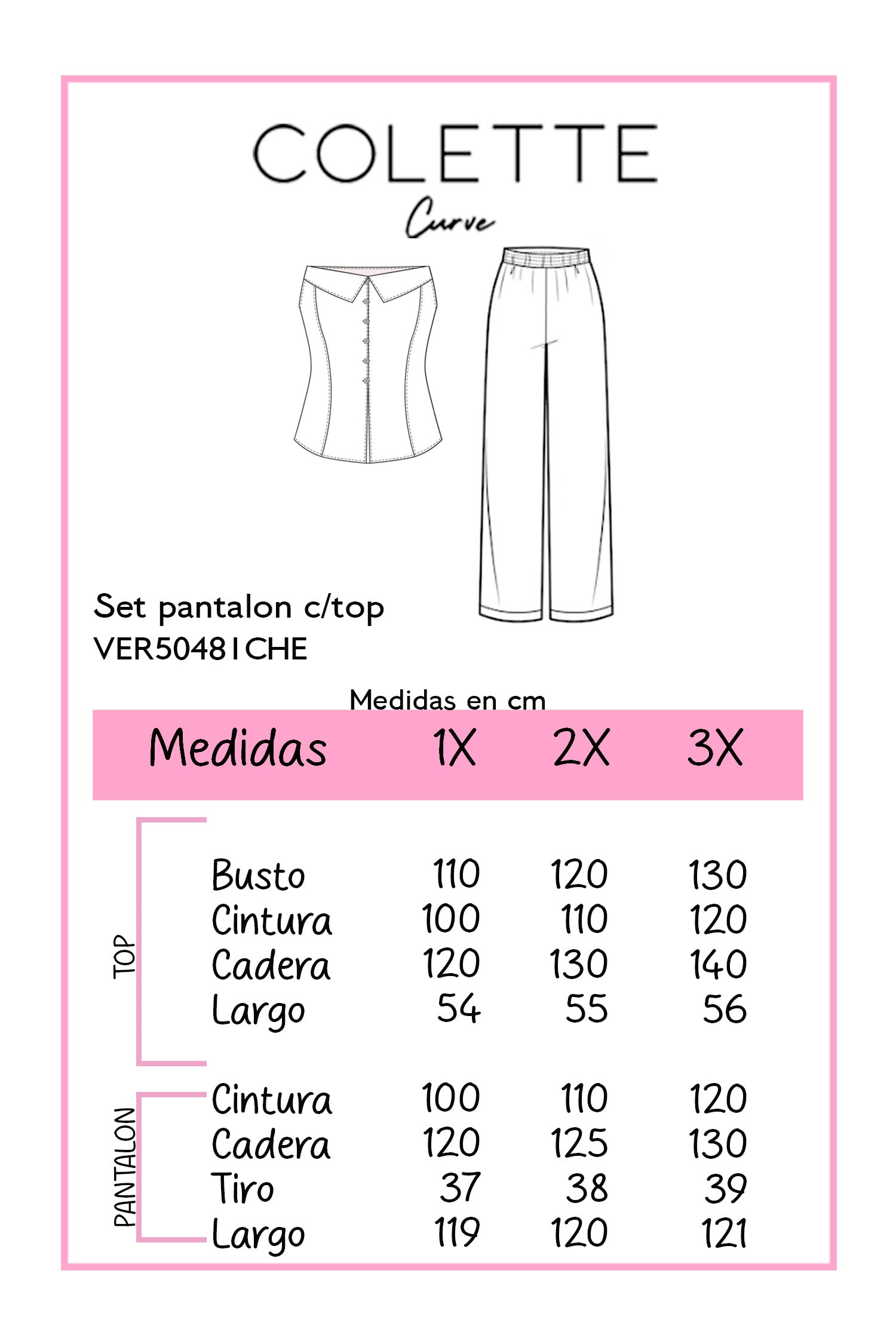 Set pantalon con top extraple