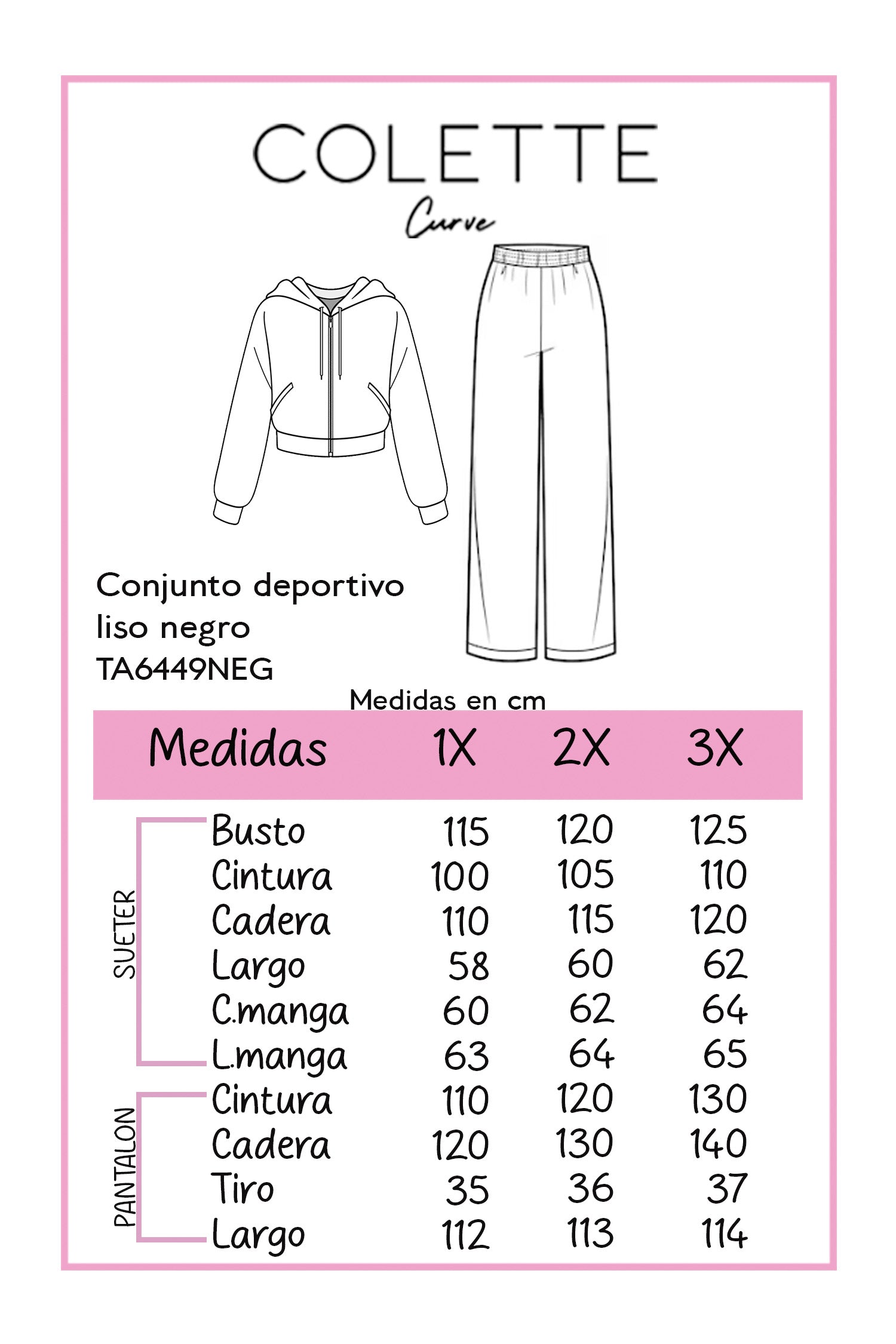 Conjunto deportivo liso negro