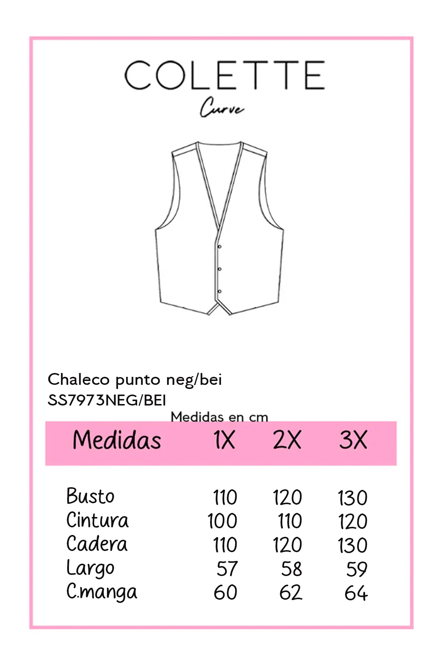 Chaleco de punto neg