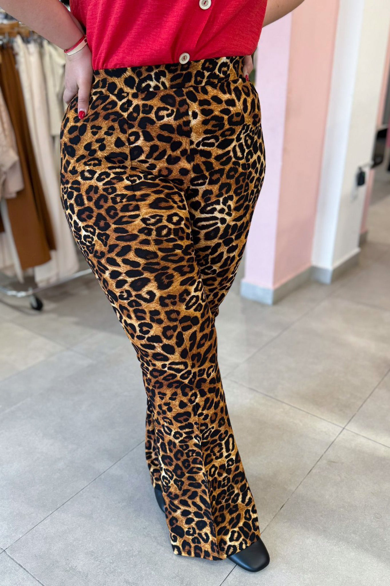 Pantalon vestir animal print campana