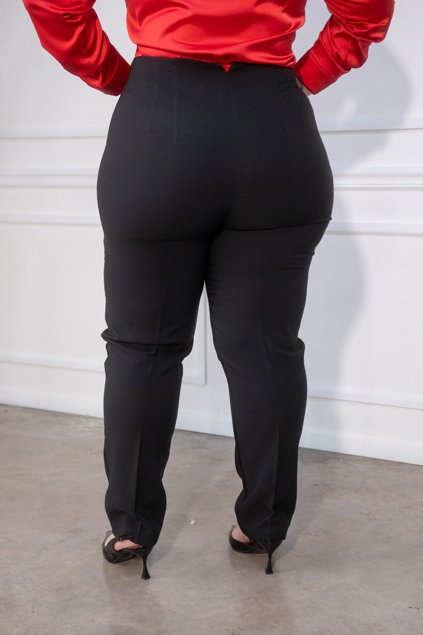 Black Zara-style trousers