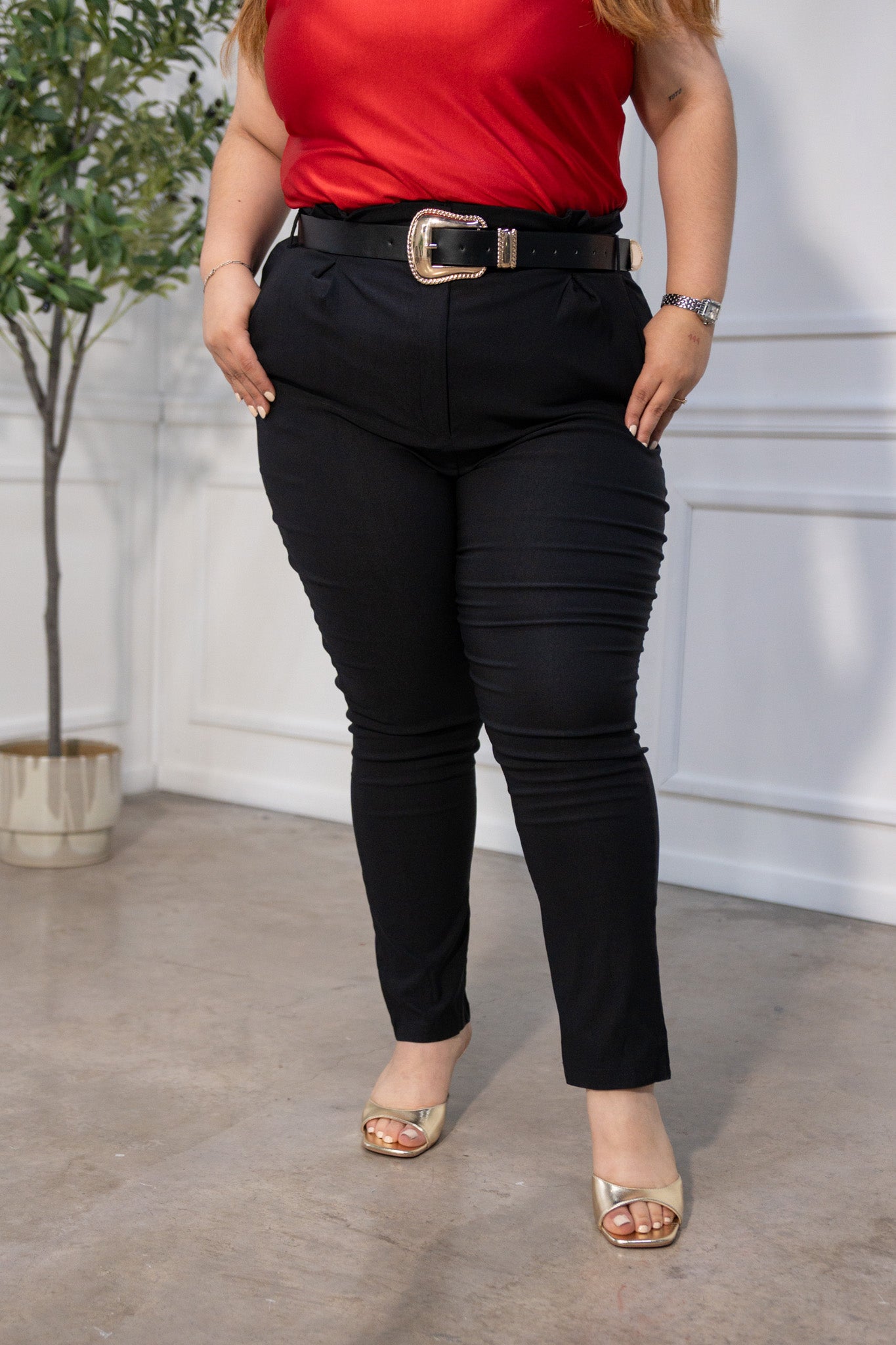 Pantalon de vestir con lazo