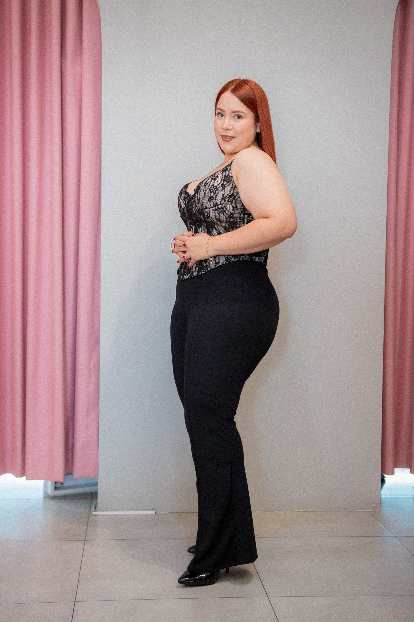 Pantalon vestir campana negro