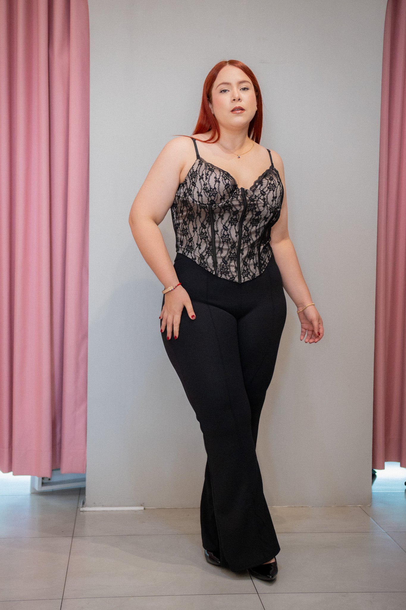 Pantalon vestir campana negro