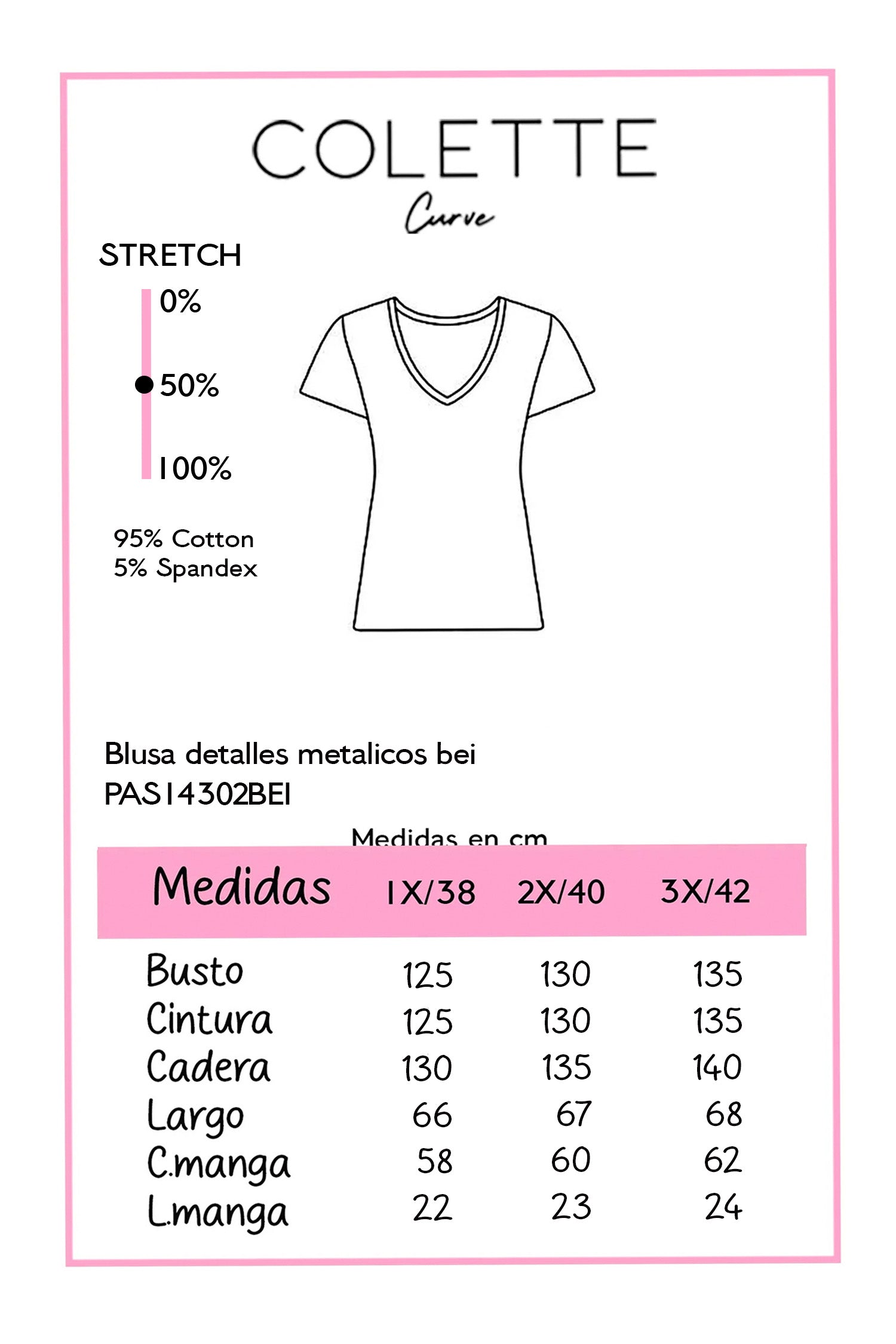 Chart medidas PAS14302BEI