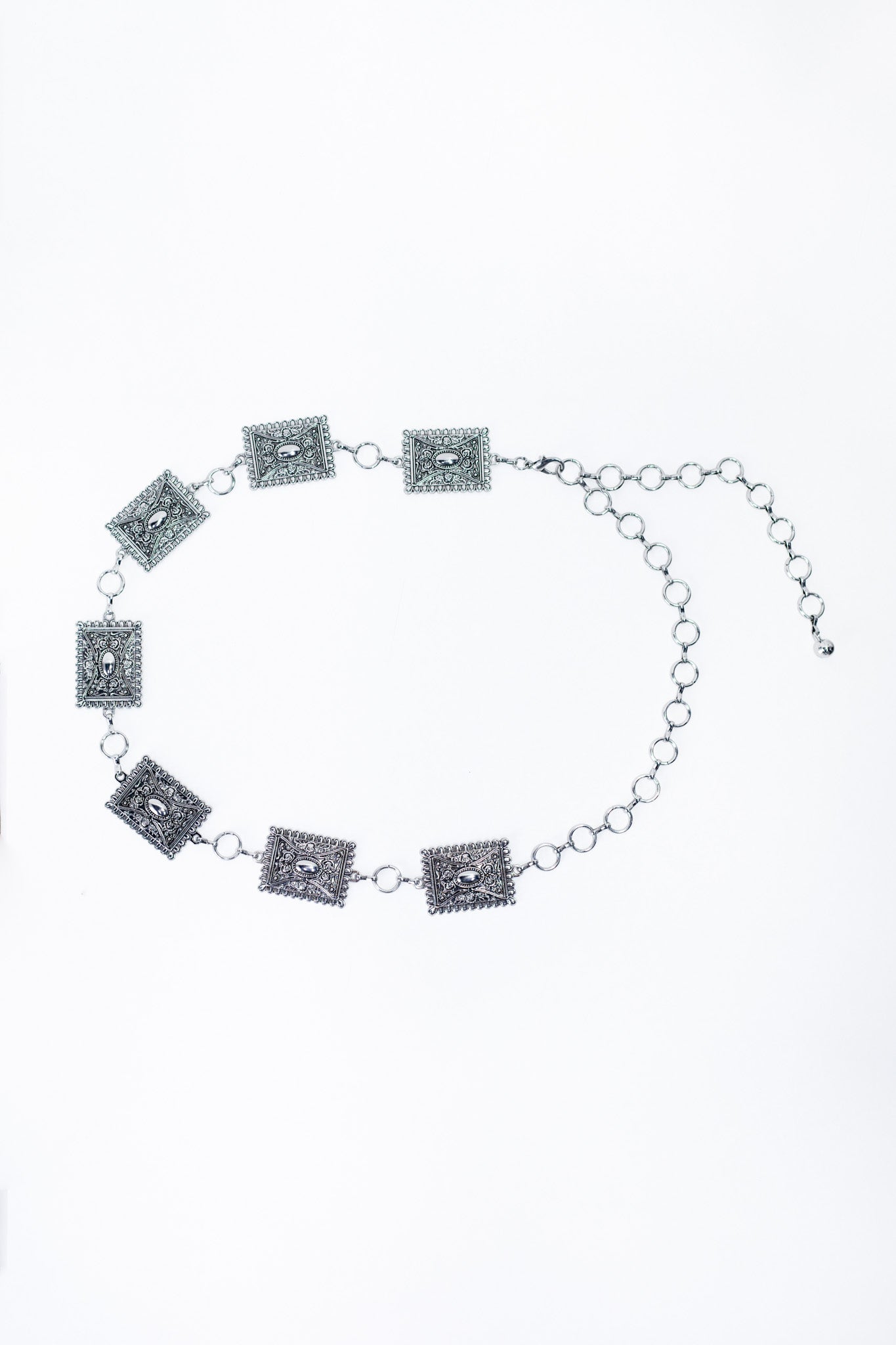 Cinto cadena rectángulos textura