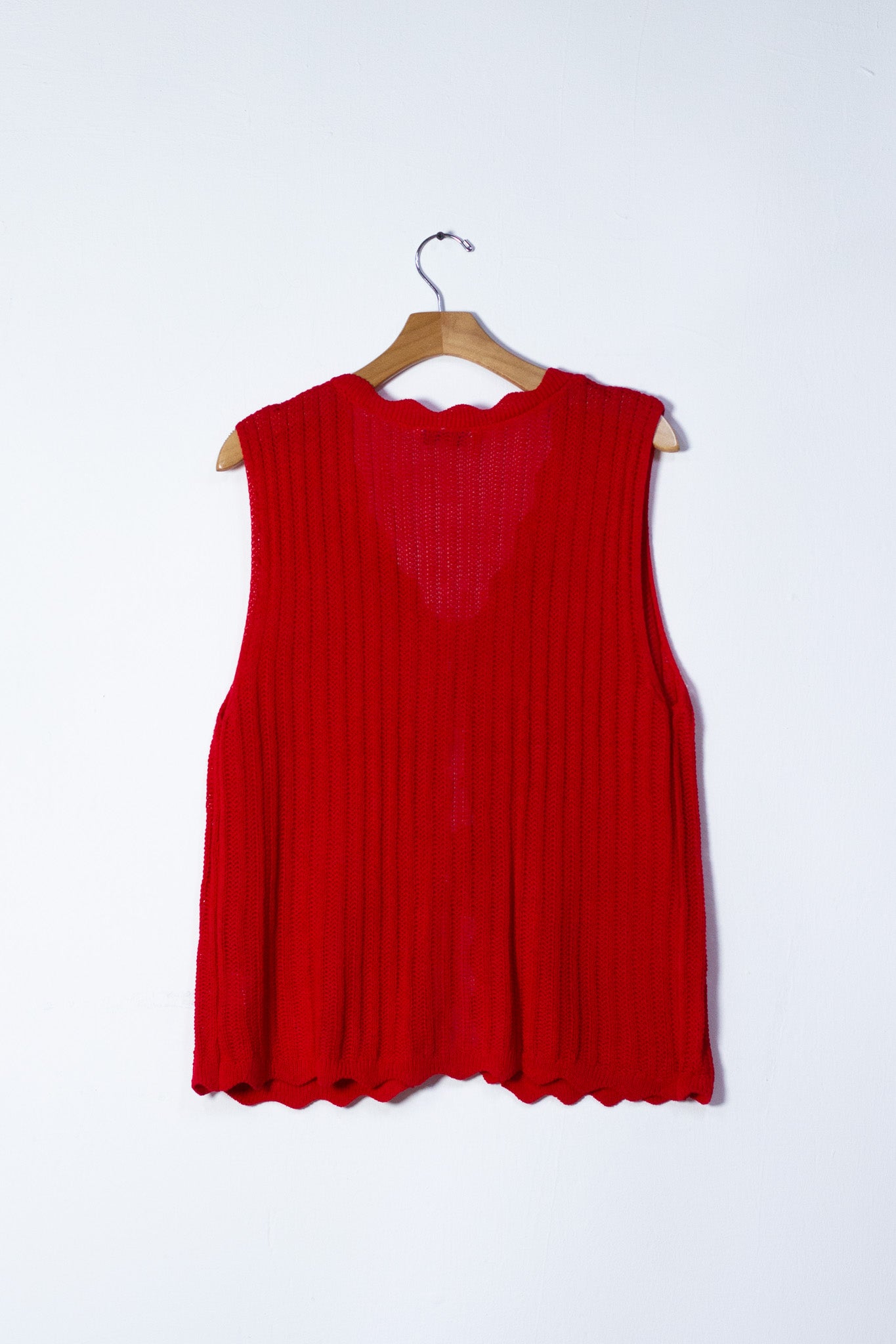 Chaleco tejido rojo
