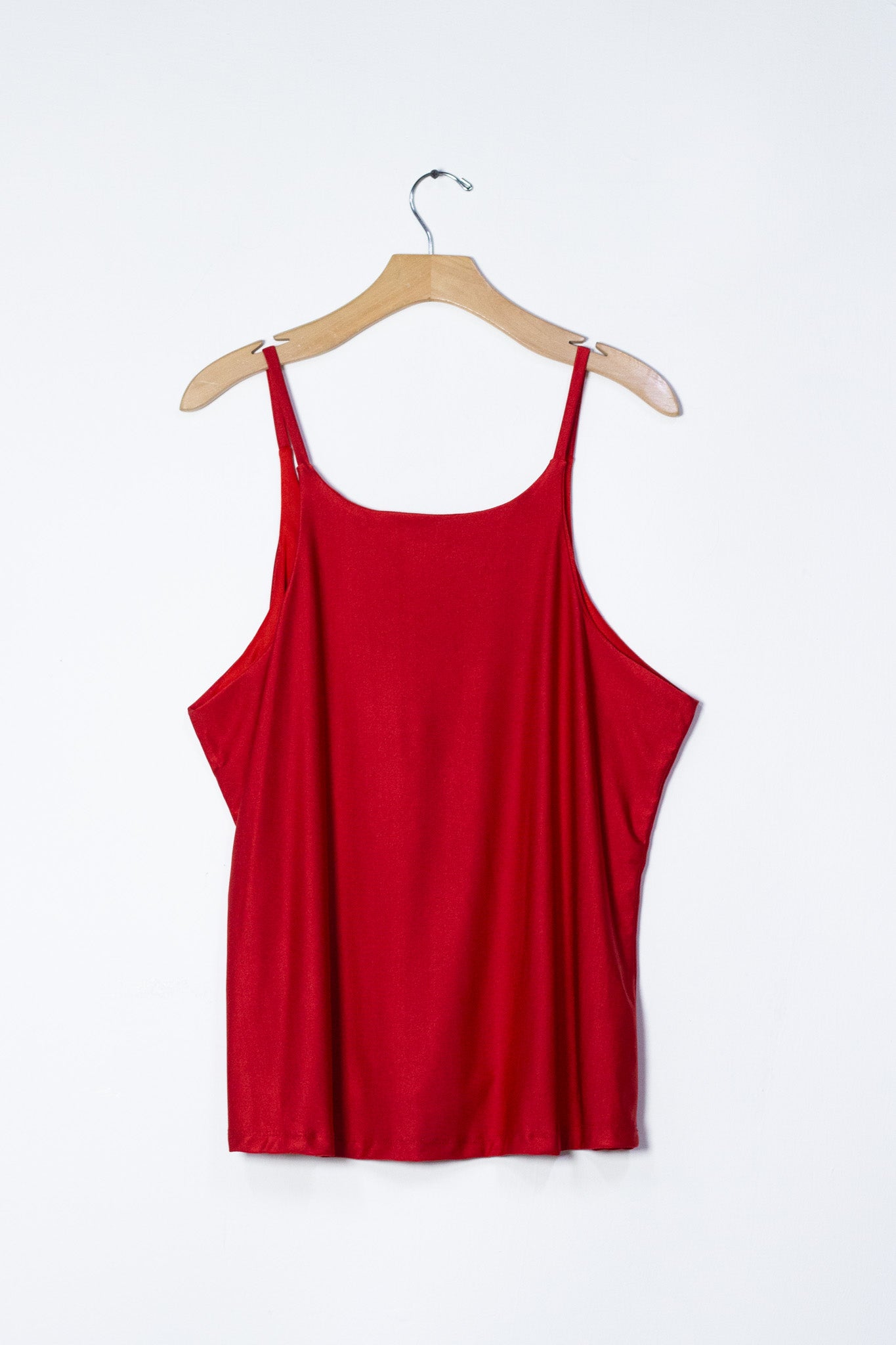 Blusa tirantes satin roja