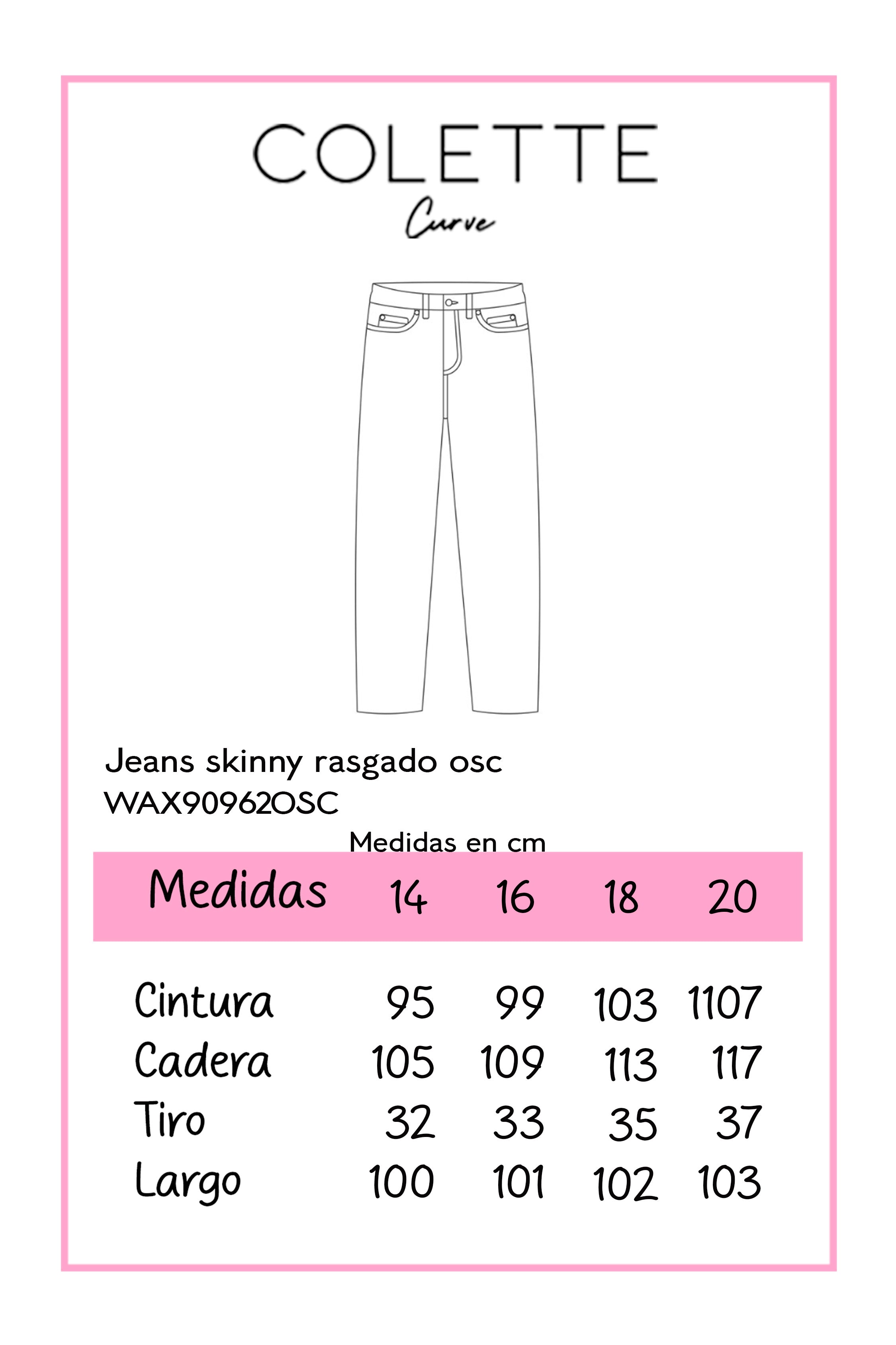 Jeans skinny rasgado