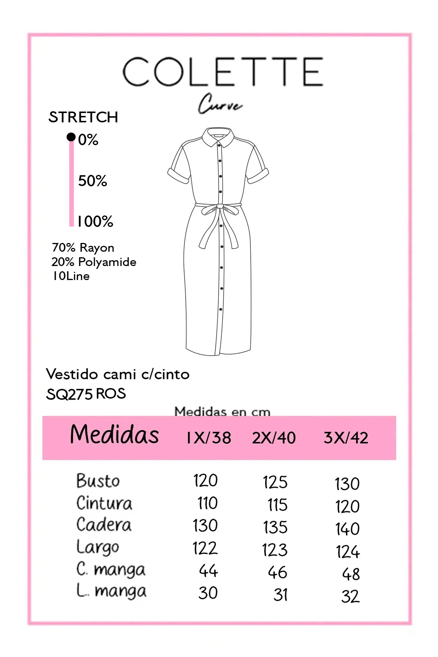 Tabla de medidas SQ275ROS
