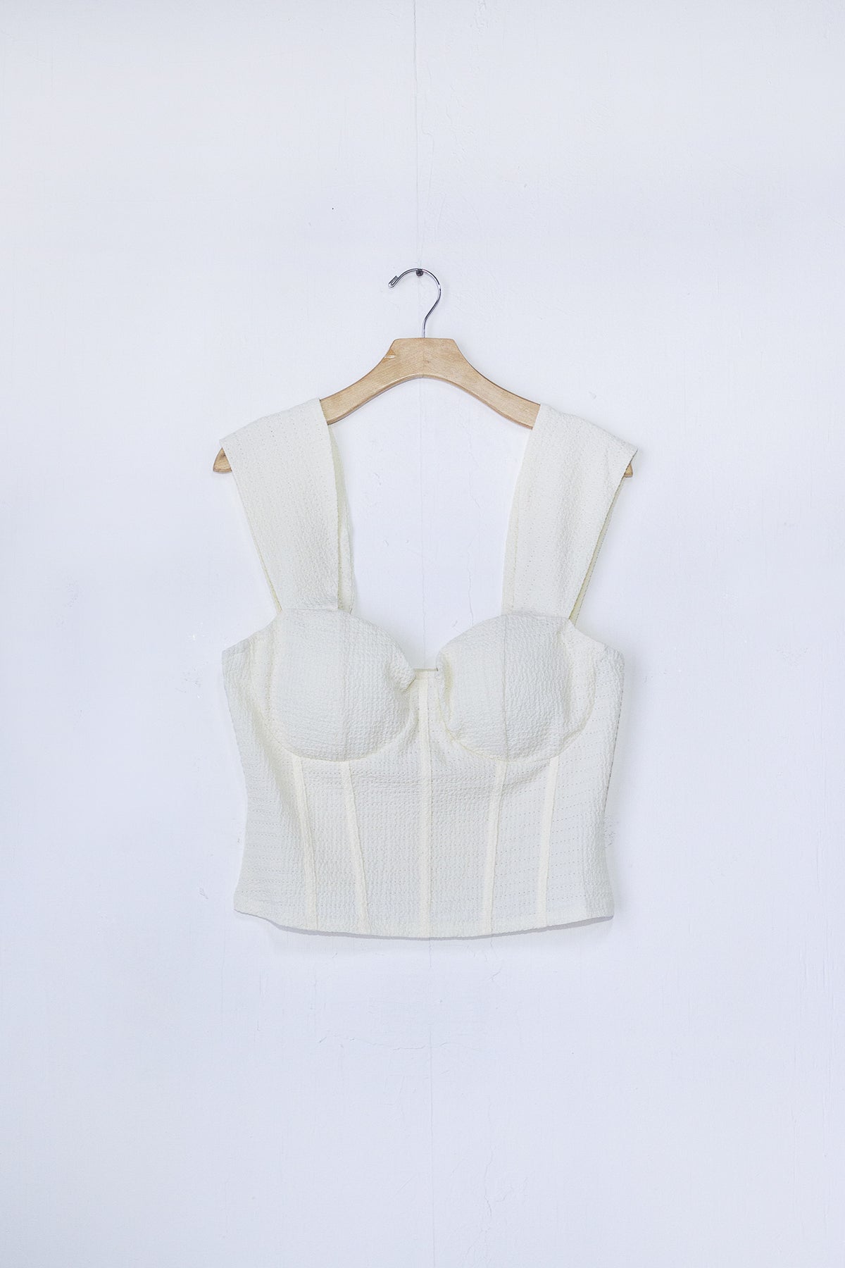 Corset Topshop Cream Tie Shoulder Crop Top PLT Shape Stone Camo