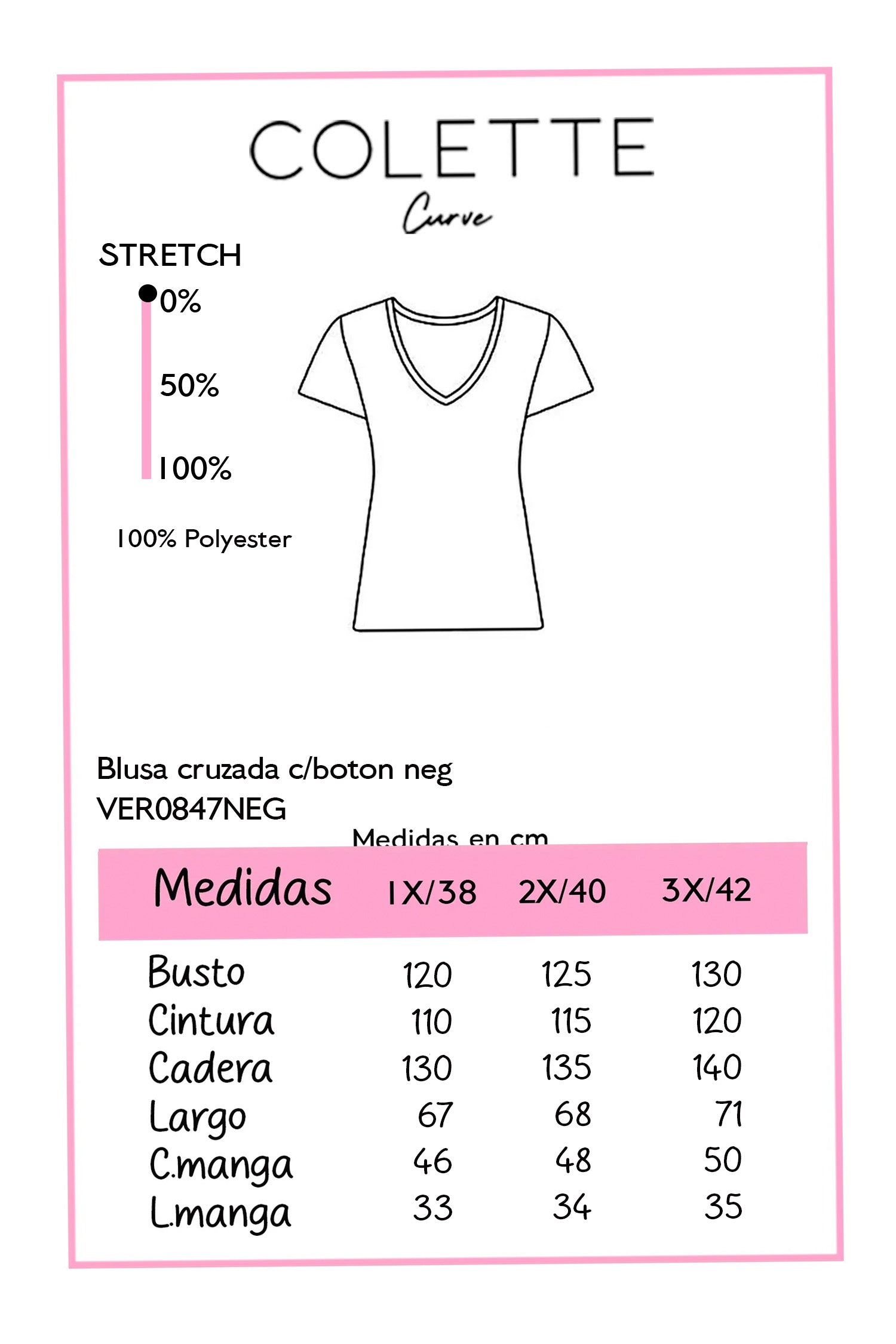 Chart medidas VER0847NEG