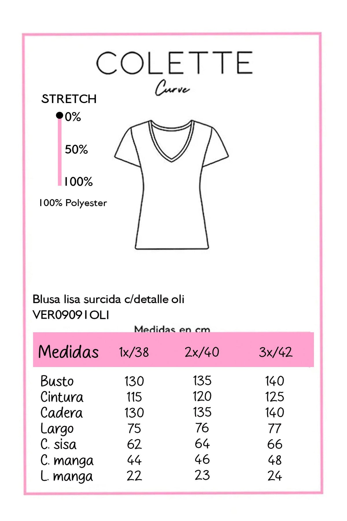 Blusa Curvy Lisa Abertura Hombro Argolla Olivo