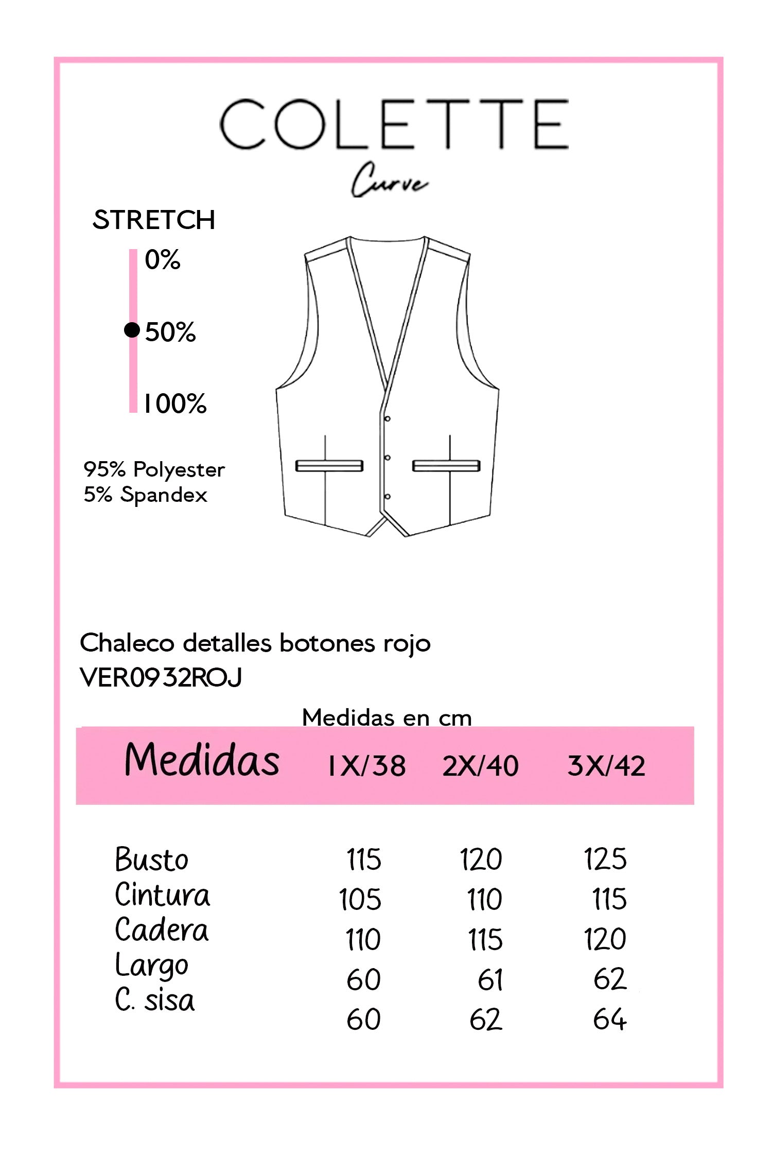 Chart medidas VER0932ROJ