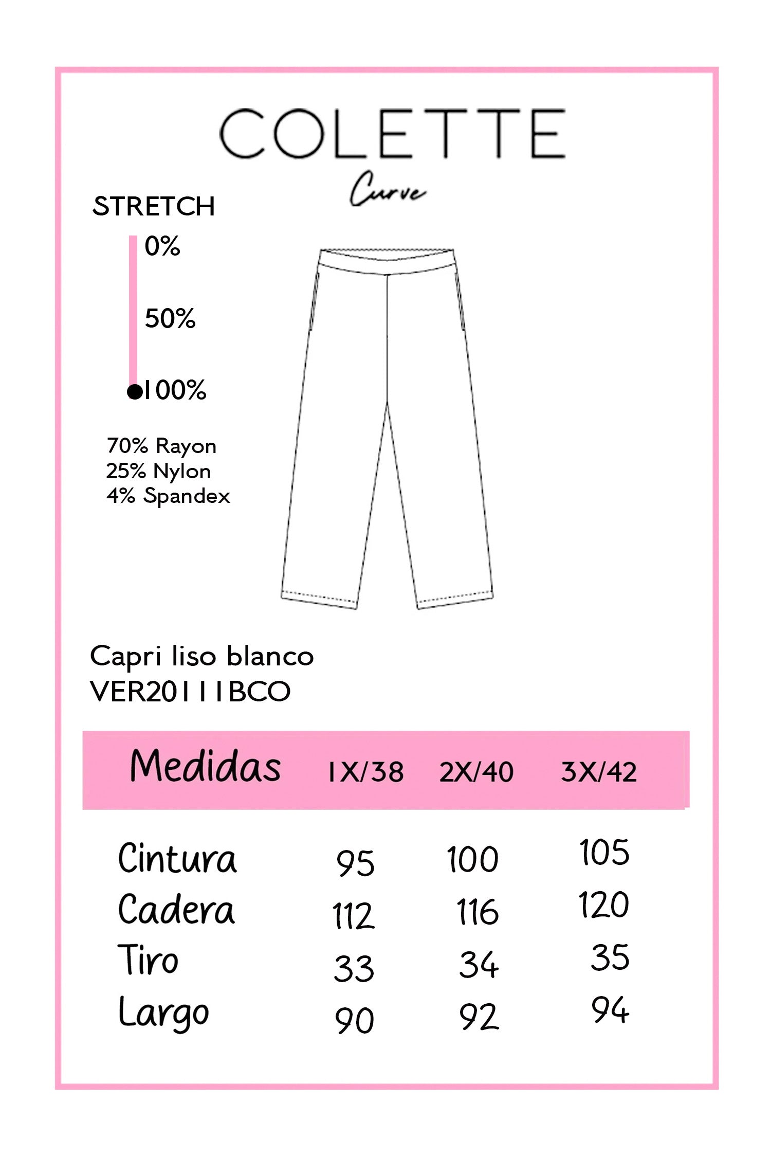 Tabla de medidas VER20111BCO