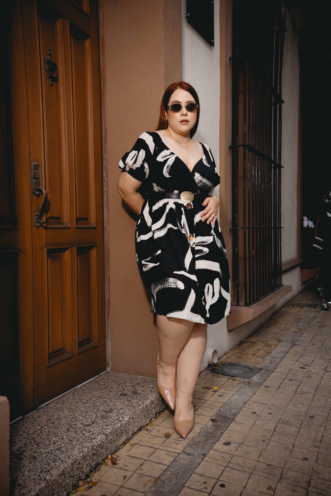 Vestido corto estampado