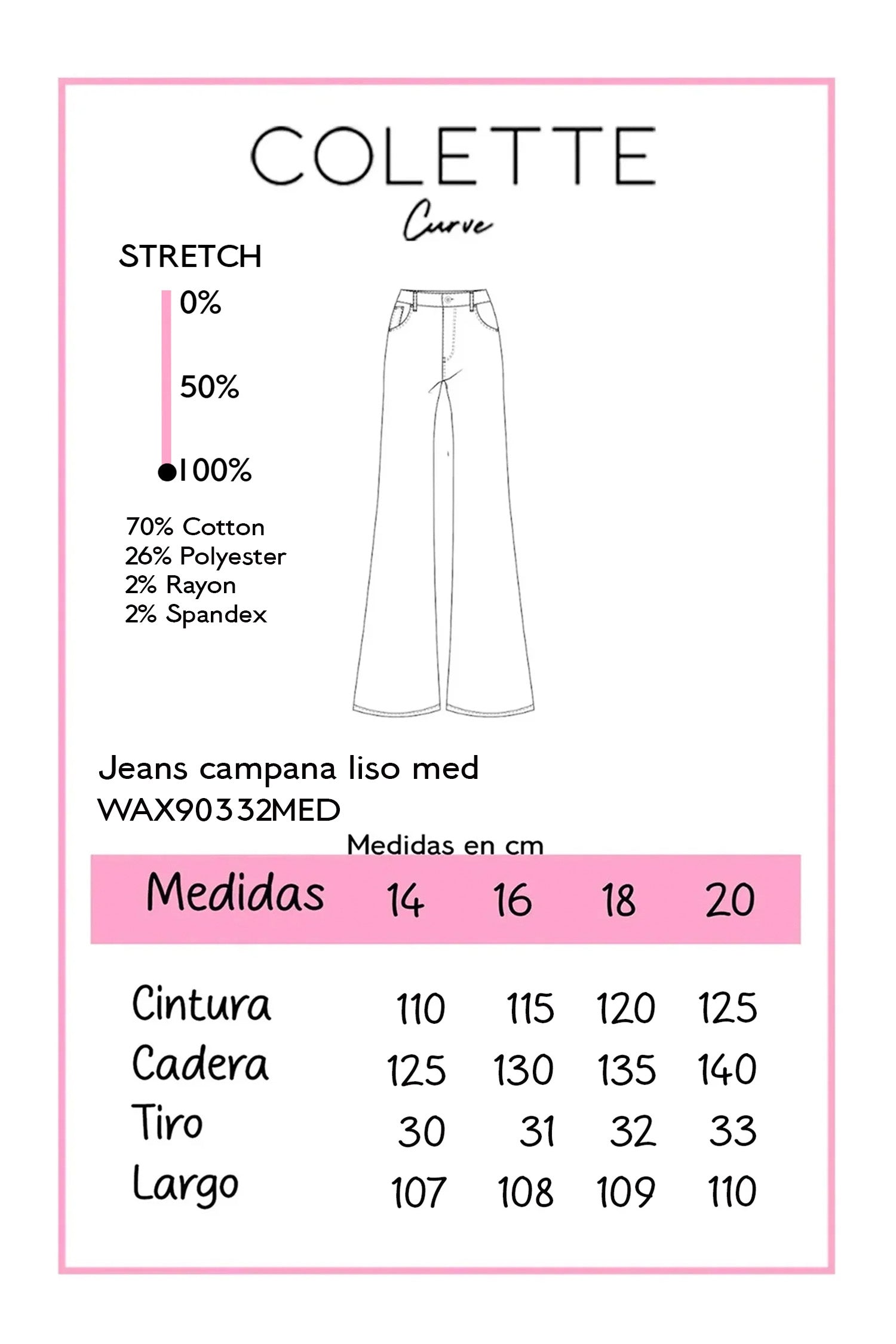Chart de medidas WAX90332MED