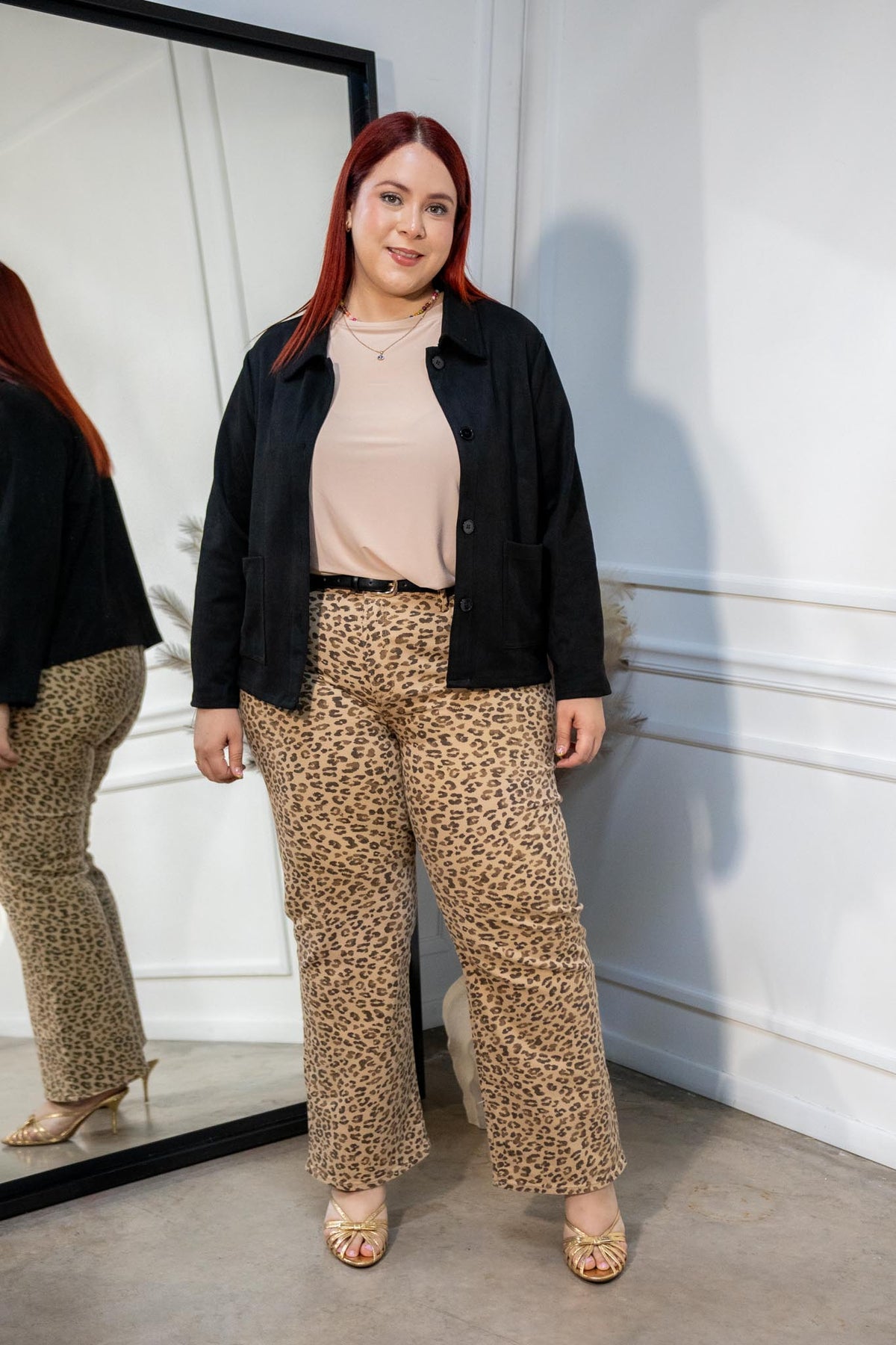 Jacket Curvy Lisa Gamuza Negra
