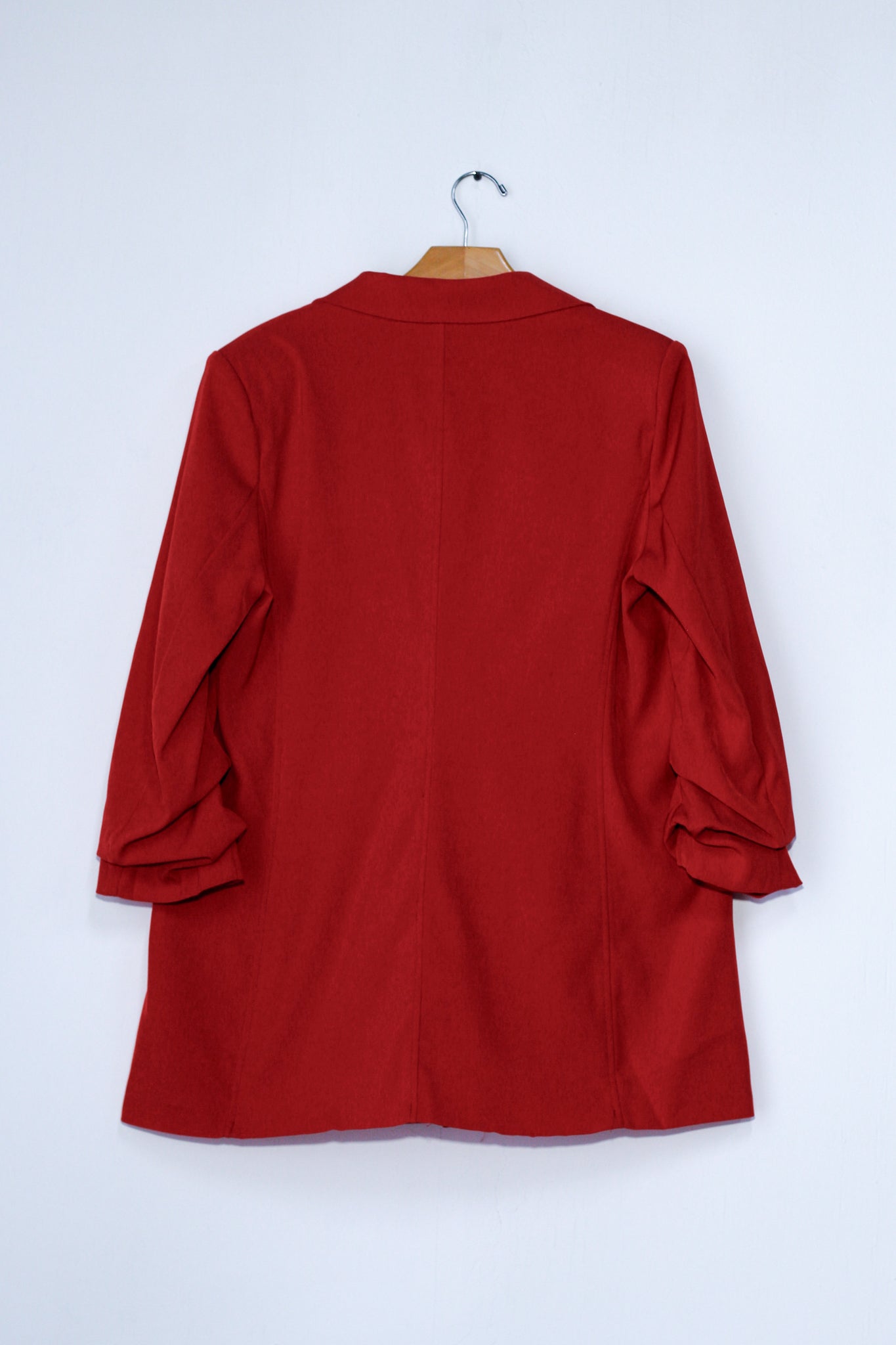 Blazer lizo manga 3/4 rojo y azul