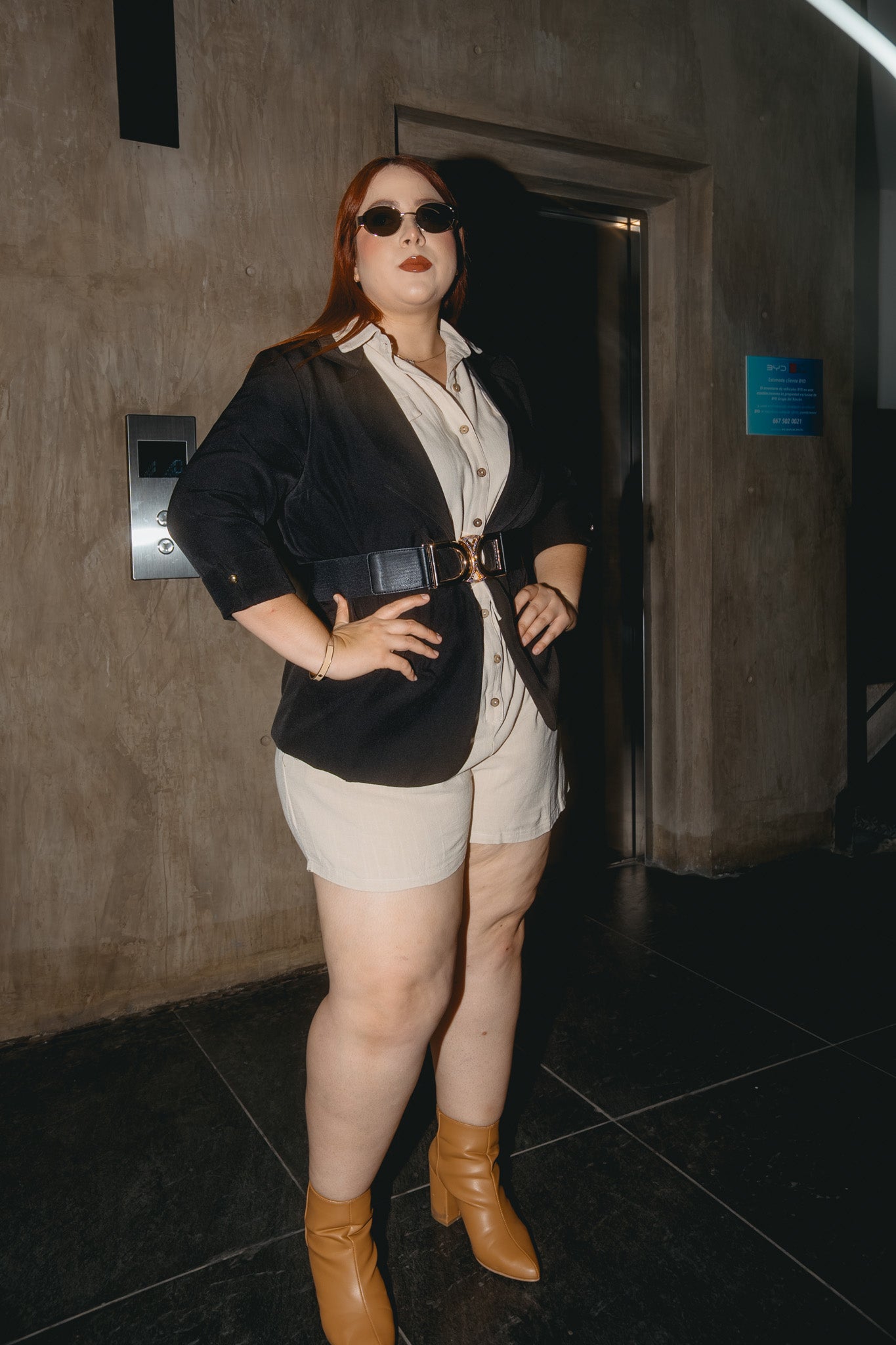 Blazer Curvy Elegante Oficina Forro Stretch Fit Relajado Clásico