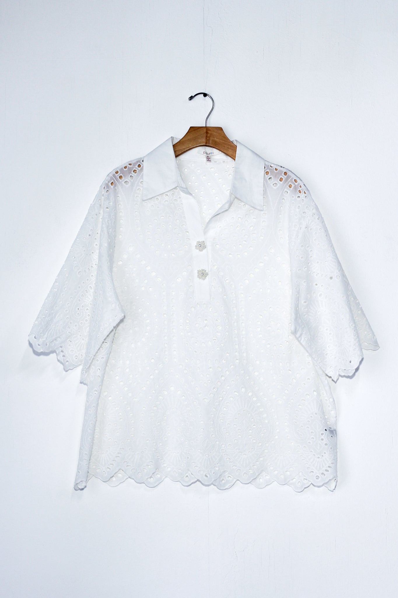 Embroidered cotton blouse
