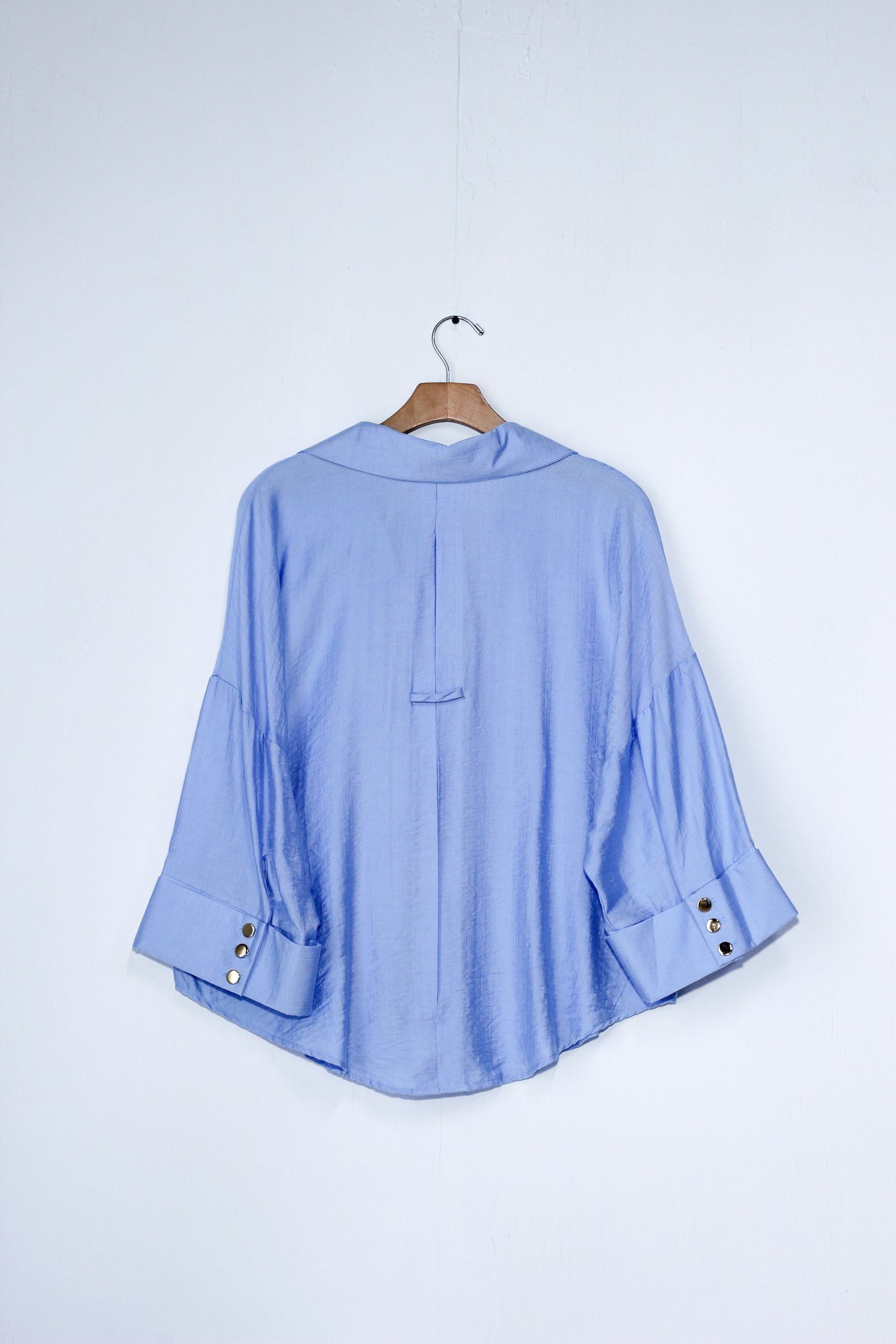 Camisa lisa boton dorado