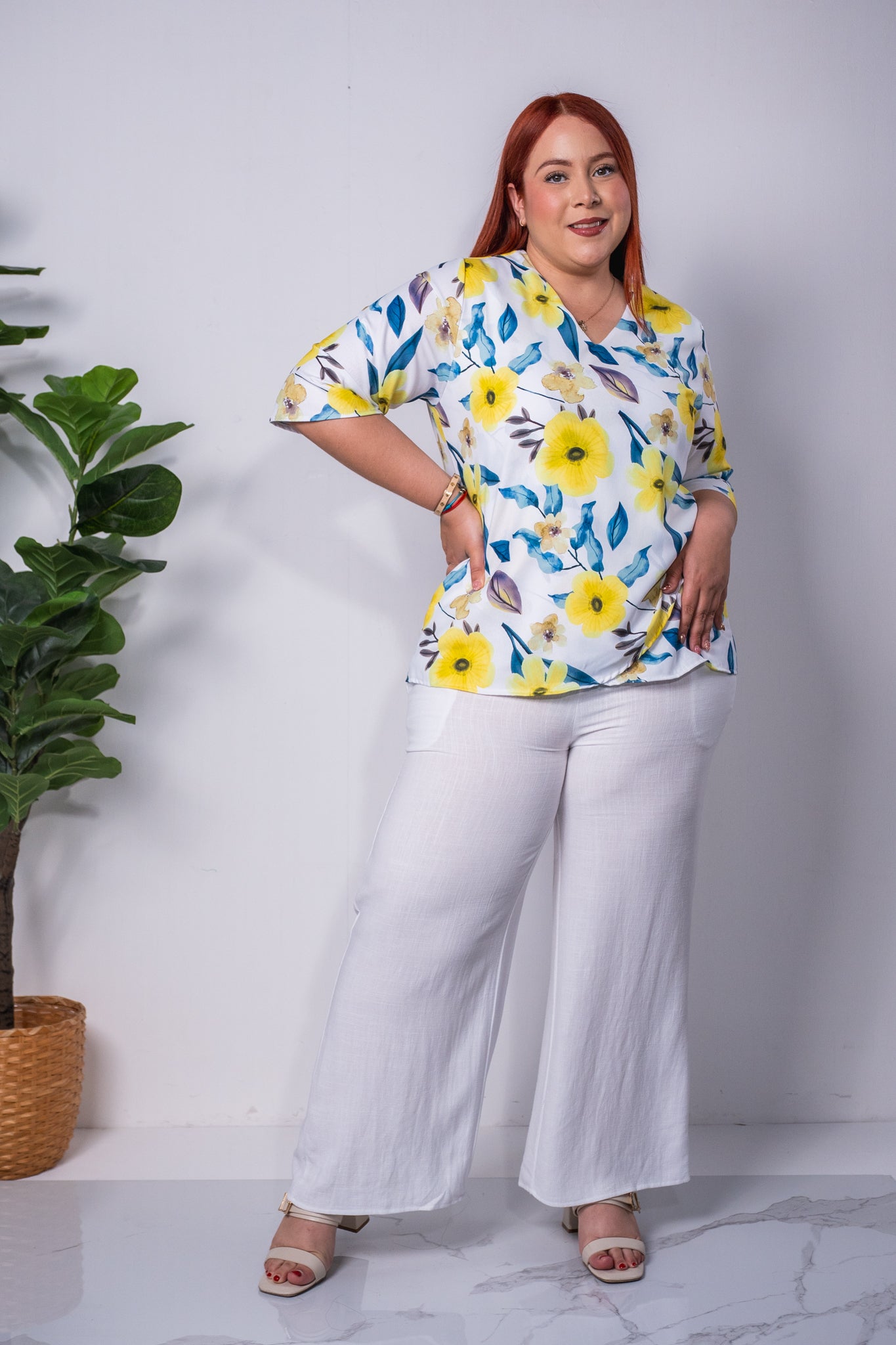 Blusa print flores